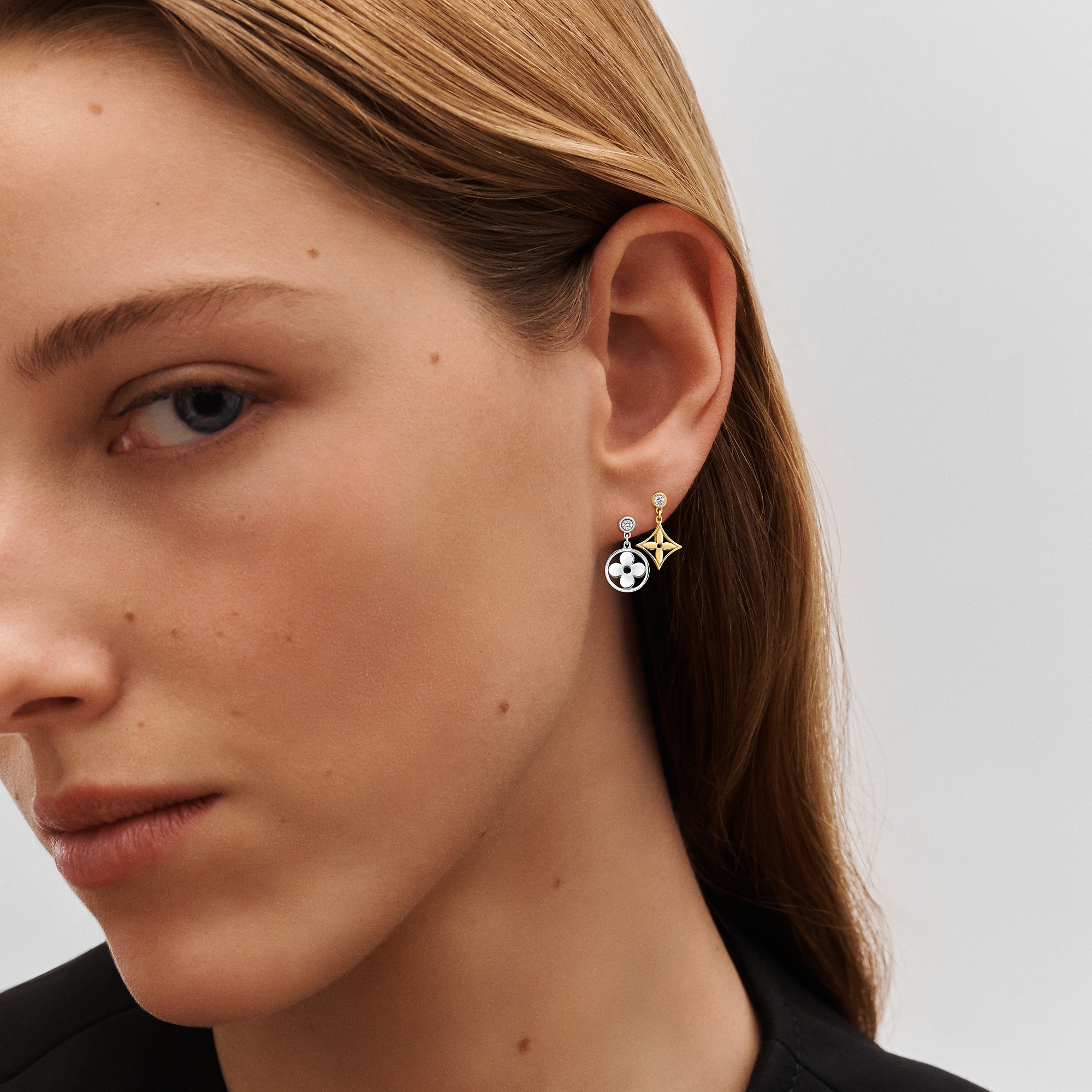 Idylle Blossom Ear Stud, Yellow Gold And Diamond - Per Unit