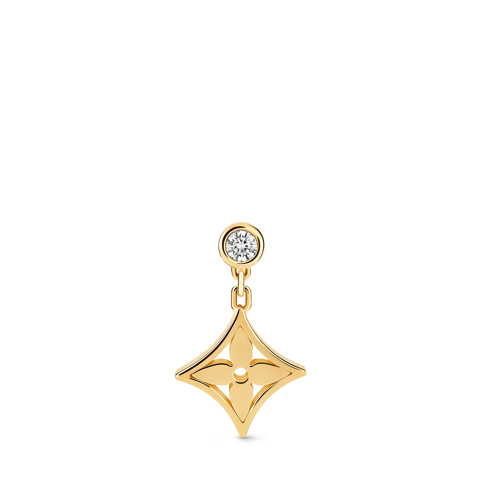 Idylle Blossom Ear Stud, Yellow Gold And Diamond - Per Unit
