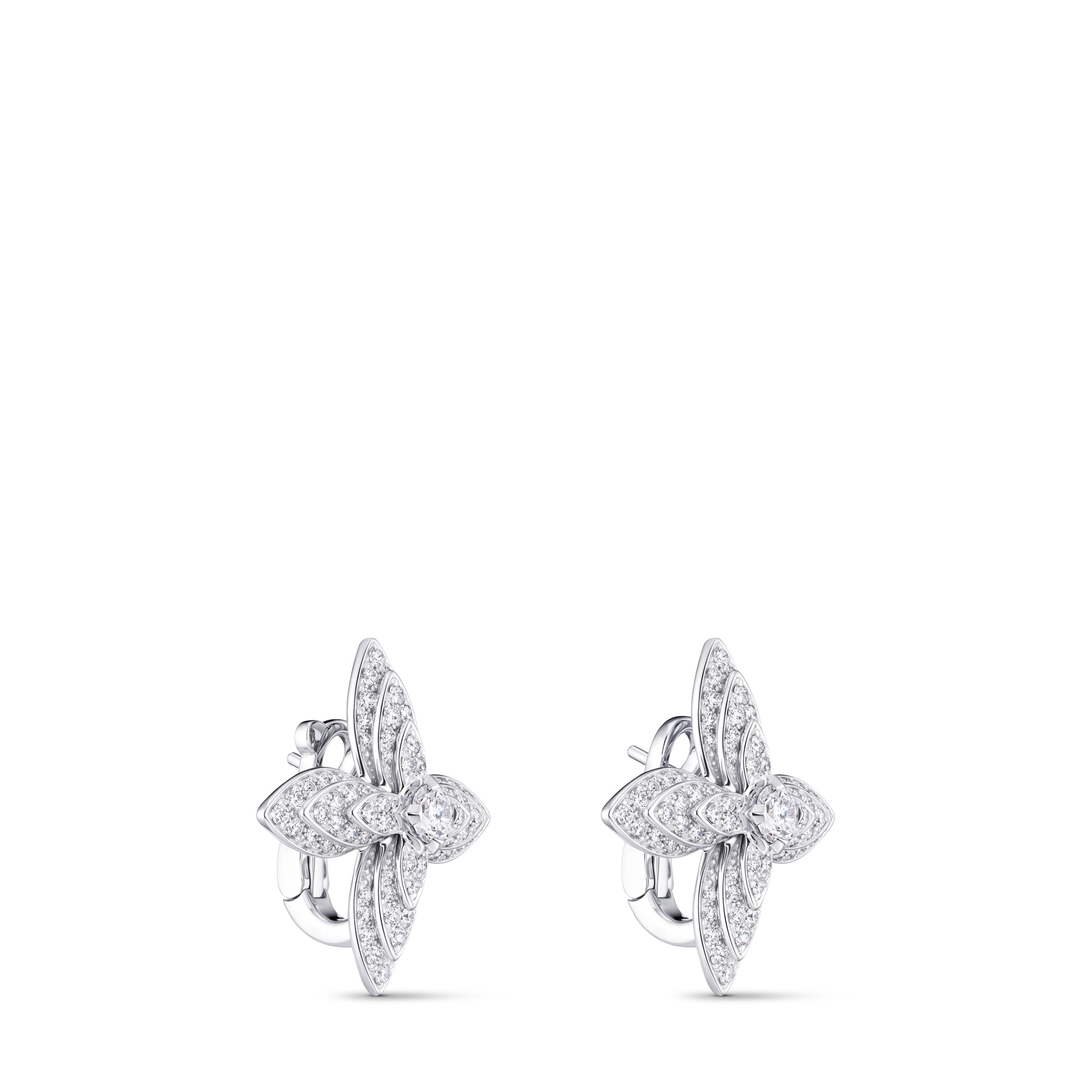  Jewelry Earrings Idylle Blossom Earrings, White Gold & Diamonds | Louis Vuitton ® (Product zoom)