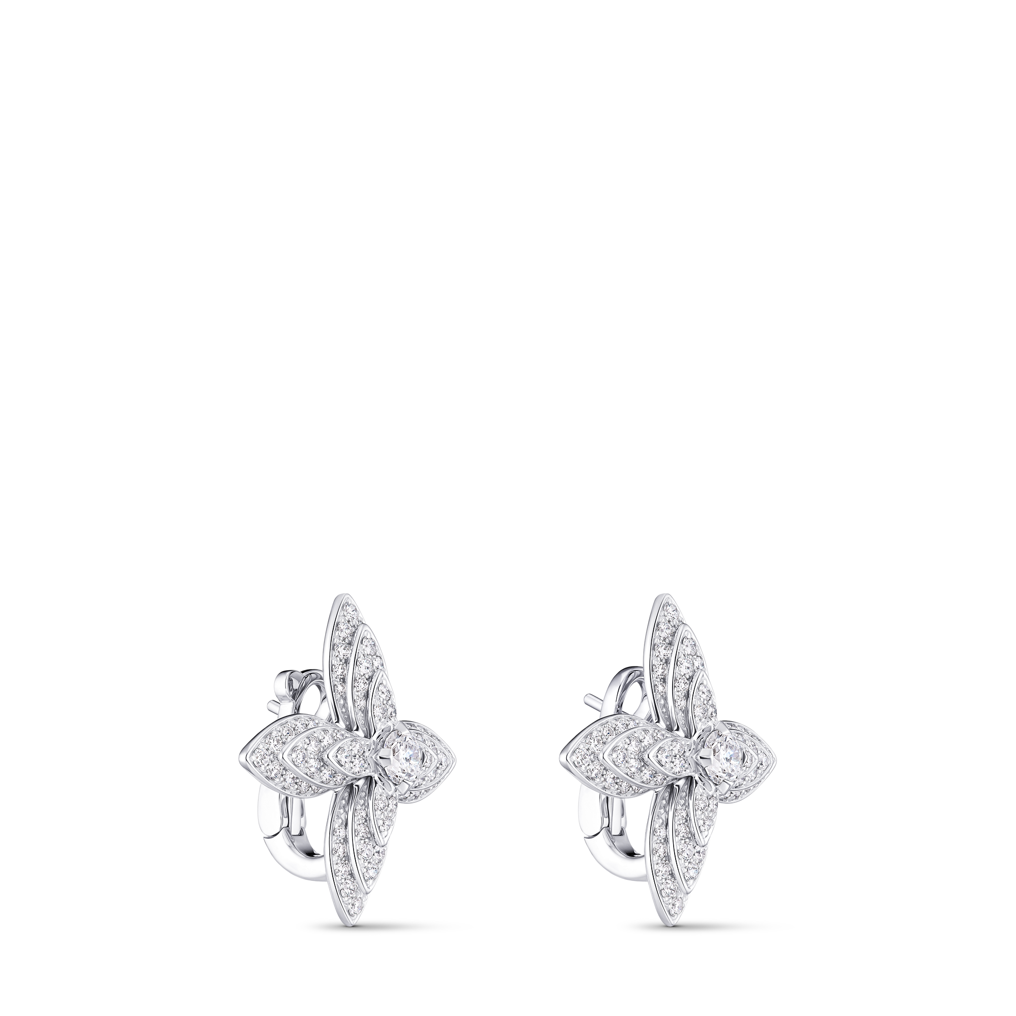 Idylle Blossom Earrings, White Gold & Diamonds