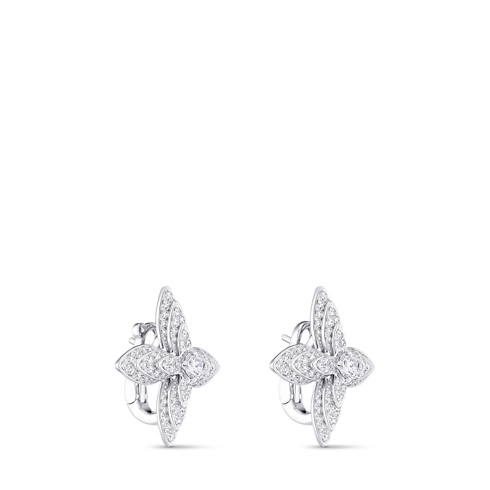 Jewelry Earrings Idylle Blossom Earrings, White Gold & Diamonds | Louis Vuitton ® (Product zoom)