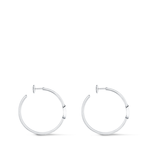 Categories All Fine Jewelry Idylle Blossom Hoops, White Gold And Diamonds | Louis Vuitton ® (Product zoom)
