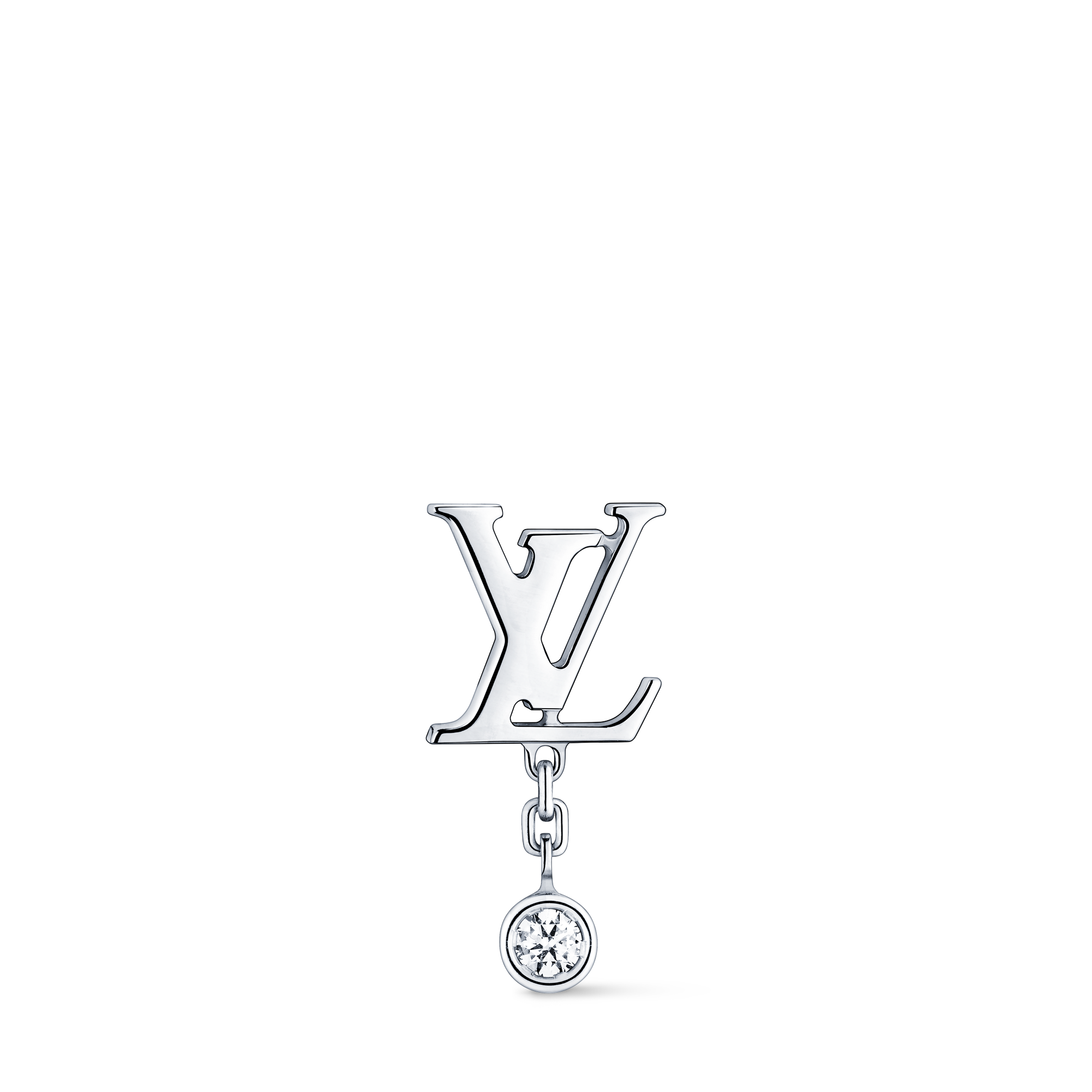  Categories All Fine Jewelry Idylle Blossom LV Ear Stud, White Gold And Diamond - Per Unit | Louis Vuitton ® (Product zoom)