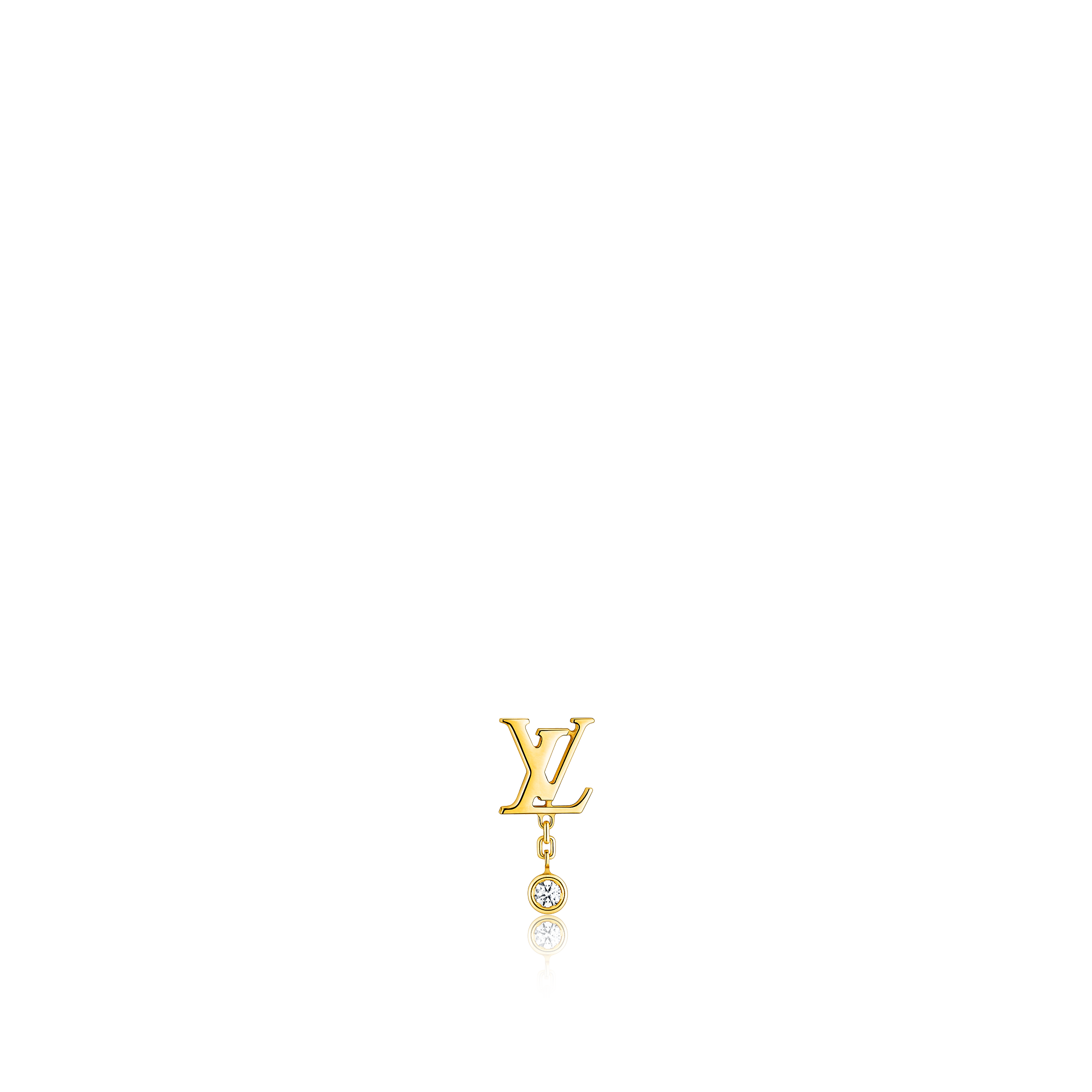 Idylle Blossom LV Ear Stud, Gold And Diamond