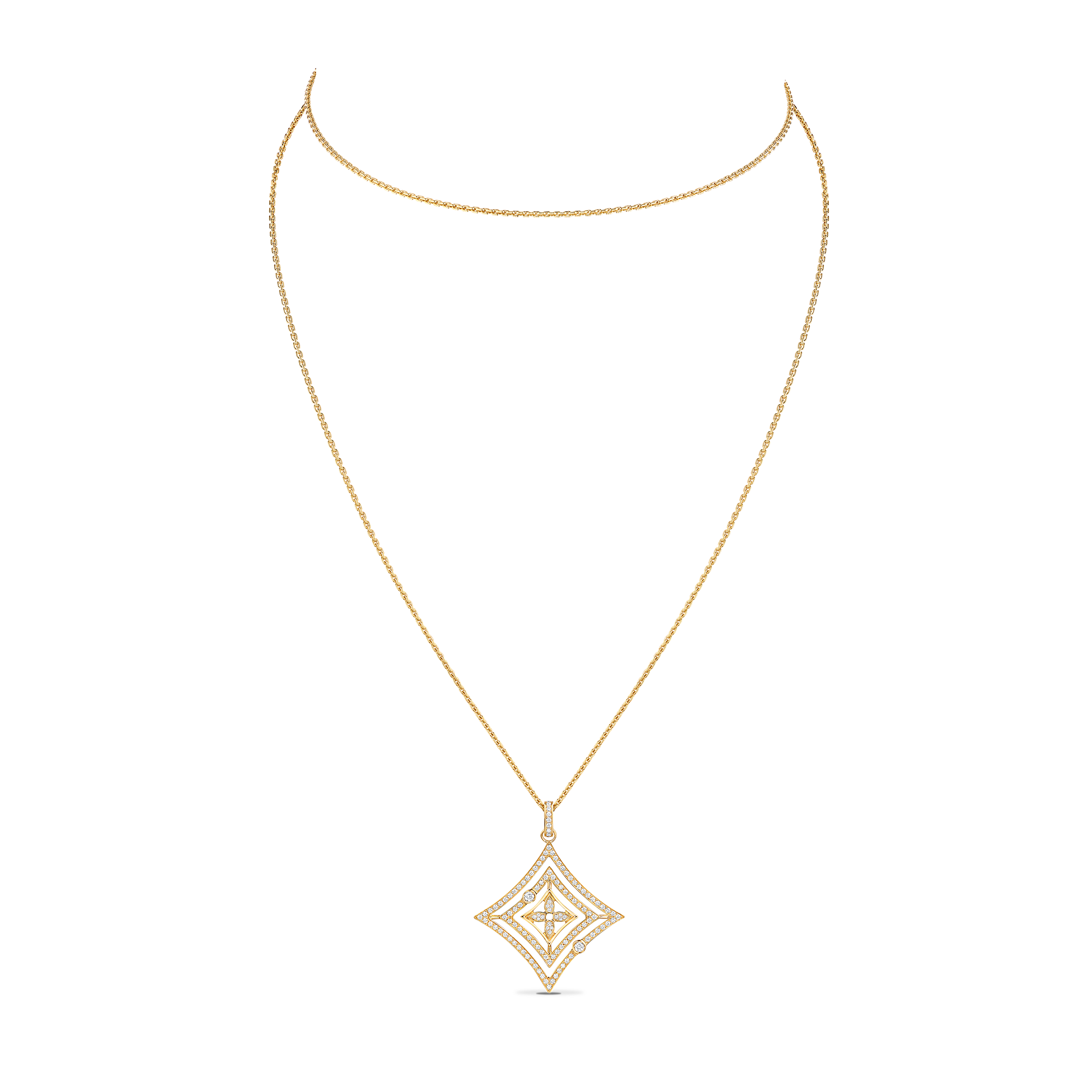  Categories All Fine Jewelry Idylle Blossom Medallion, Yellow Gold And Diamonds | Louis Vuitton ® (Product zoom)