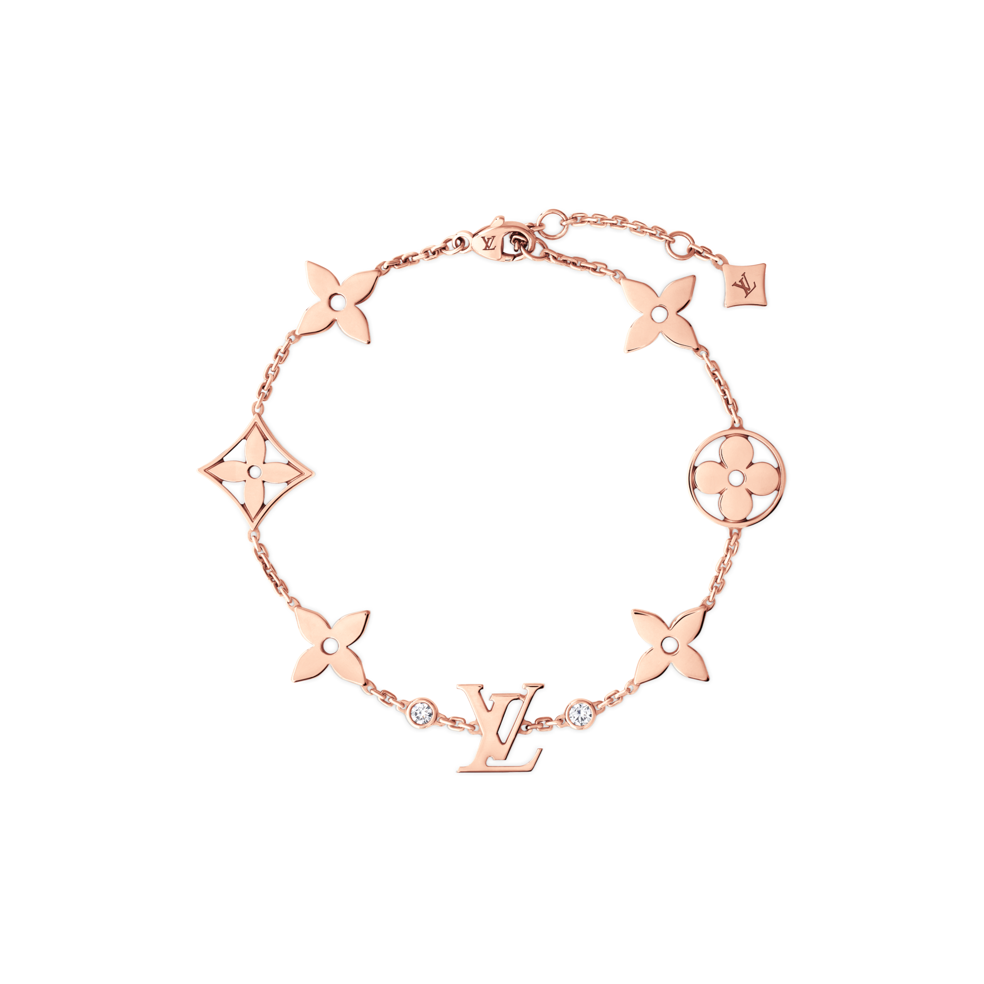 Categories Bracelets Idylle Blossom Multi-Motif Bracelet, Pink Gold and Diamonds | Louis Vuitton ® (Product zoom)