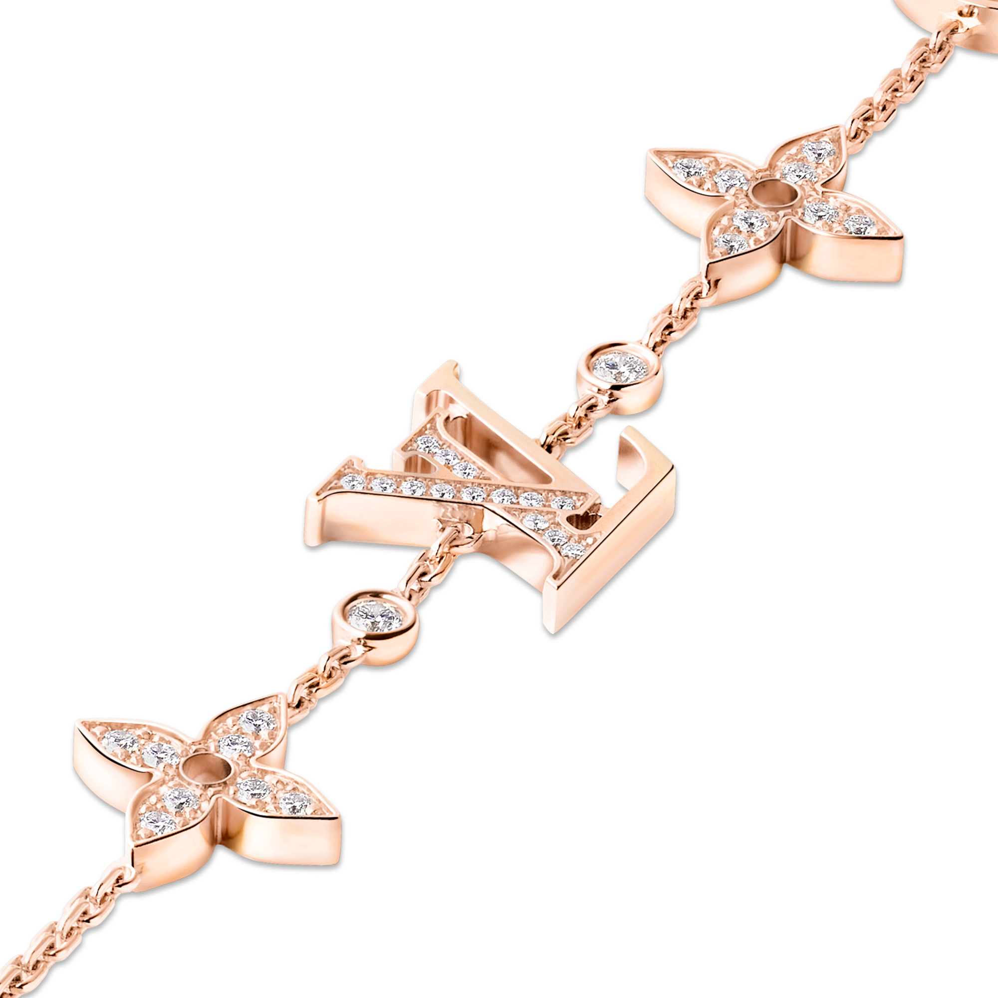  Categories Bracelets Idylle Blossom Multi-Motif Bracelet, Pink Gold and Diamonds | Louis Vuitton ® (Product zoom)