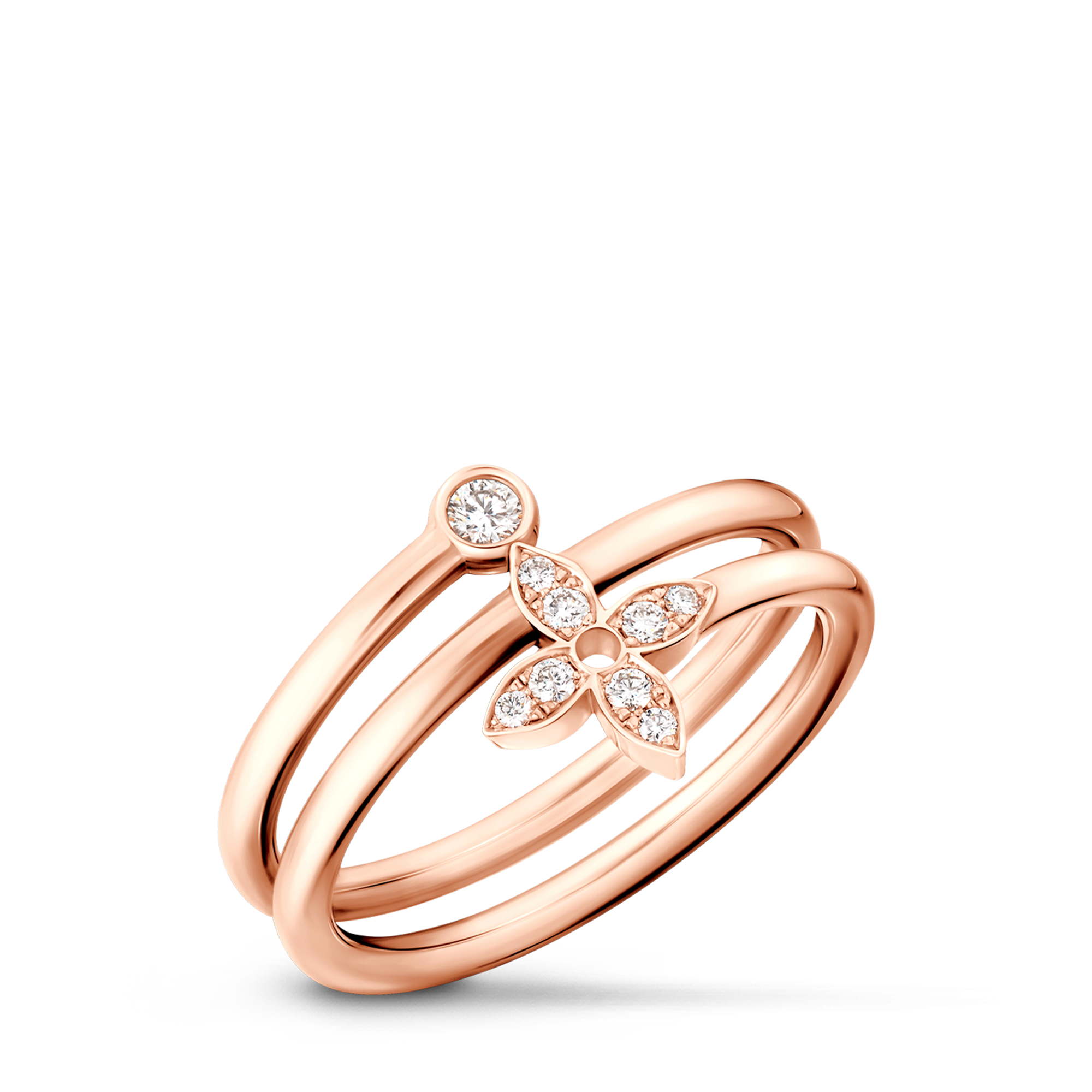  Categories Rings Idylle Blossom Multi Ring, Pink Gold and Diamonds | Louis Vuitton ® (Product zoom)
