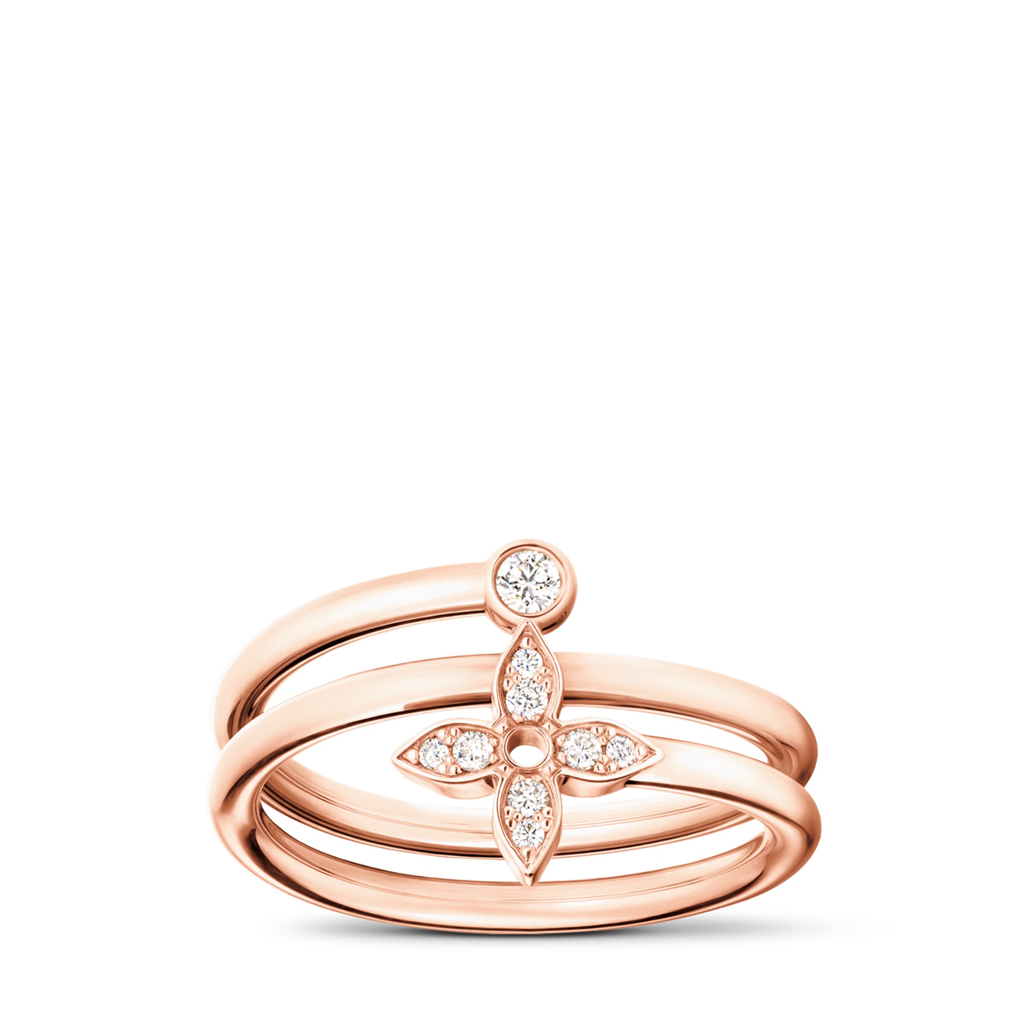 Categories Rings Idylle Blossom Multi Ring, Pink Gold and Diamonds | Louis Vuitton ® (Product zoom)