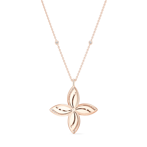Jewelry Necklaces and Pendants Idylle Blossom Pendant, Rose Gold and Diamonds | Louis Vuitton ® (Product zoom)