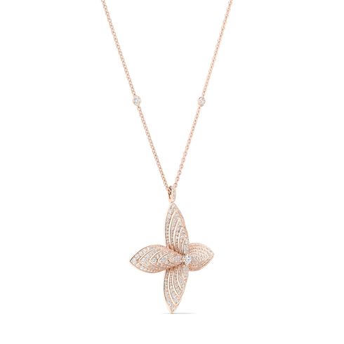 Jewelry Necklaces and Pendants Idylle Blossom Pendant, Rose Gold and Diamonds | Louis Vuitton ® (Product zoom)