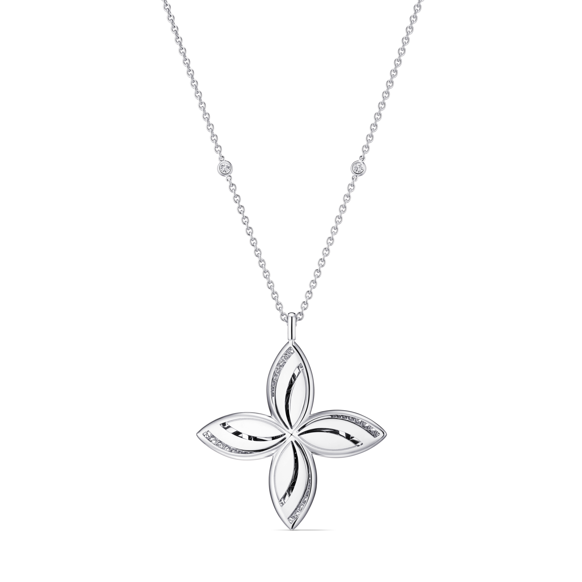  Jewelry Necklaces and Pendants Idylle Blossom Pendant, White Gold & Diamonds | Louis Vuitton ® (Product zoom)