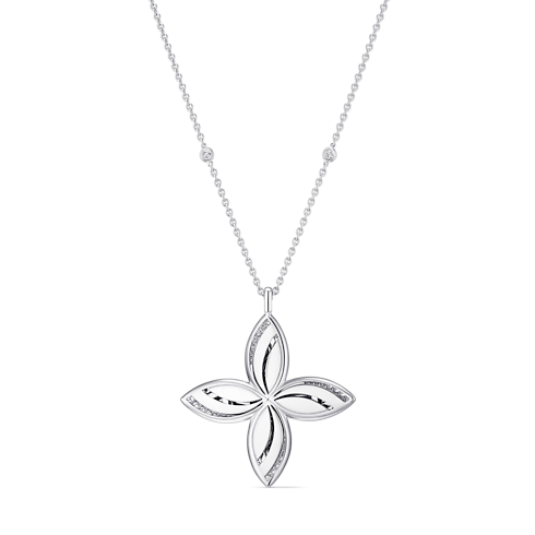 Jewelry Necklaces and Pendants Idylle Blossom Pendant, White Gold & Diamonds | Louis Vuitton ® (Product zoom)