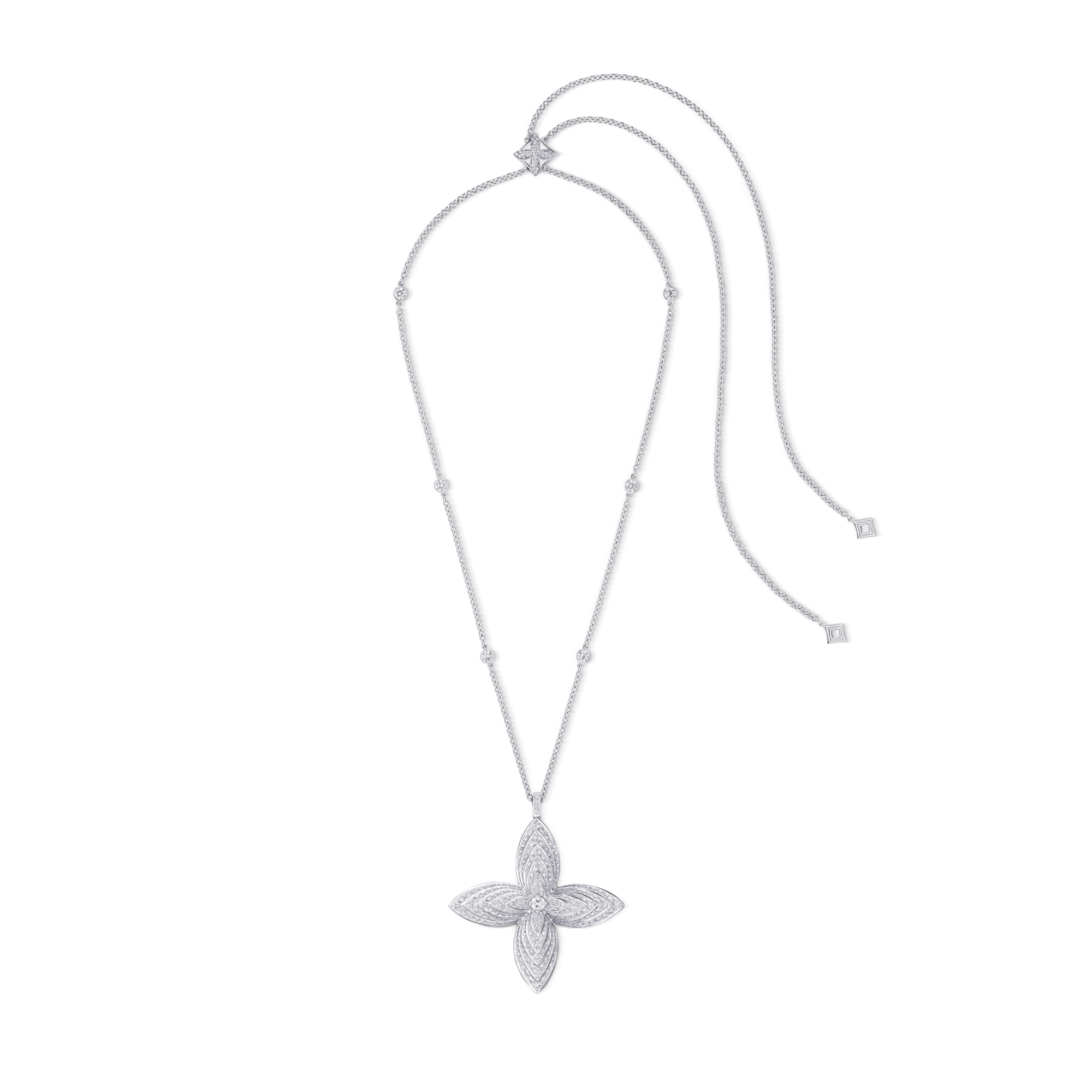 Jewelry Necklaces and Pendants Idylle Blossom Pendant, White Gold & Diamonds | Louis Vuitton ® (Product zoom)
