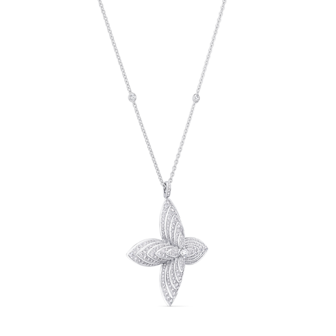 Jewelry Necklaces and Pendants Idylle Blossom Pendant, White Gold & Diamonds | Louis Vuitton ® (Product zoom)