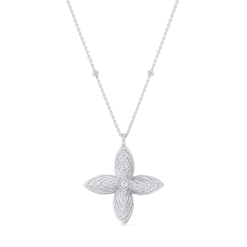 Jewelry Necklaces and Pendants Idylle Blossom Pendant, White Gold & Diamonds | Louis Vuitton ® (Product zoom)