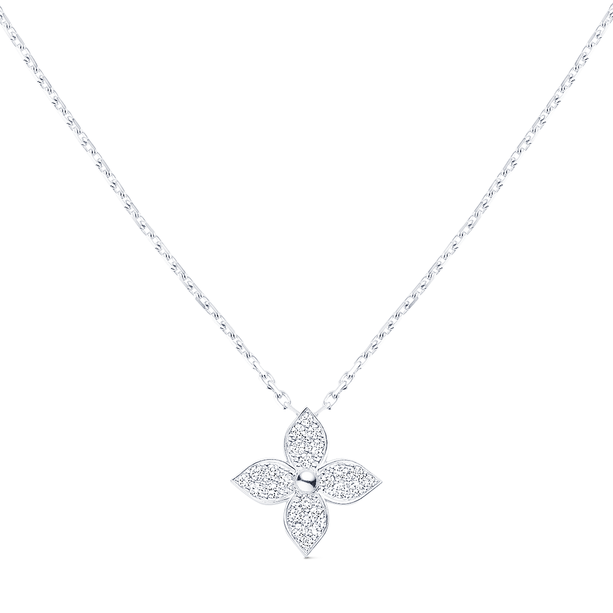 Idylle Blossom Pendant, White Gold And Diamonds
