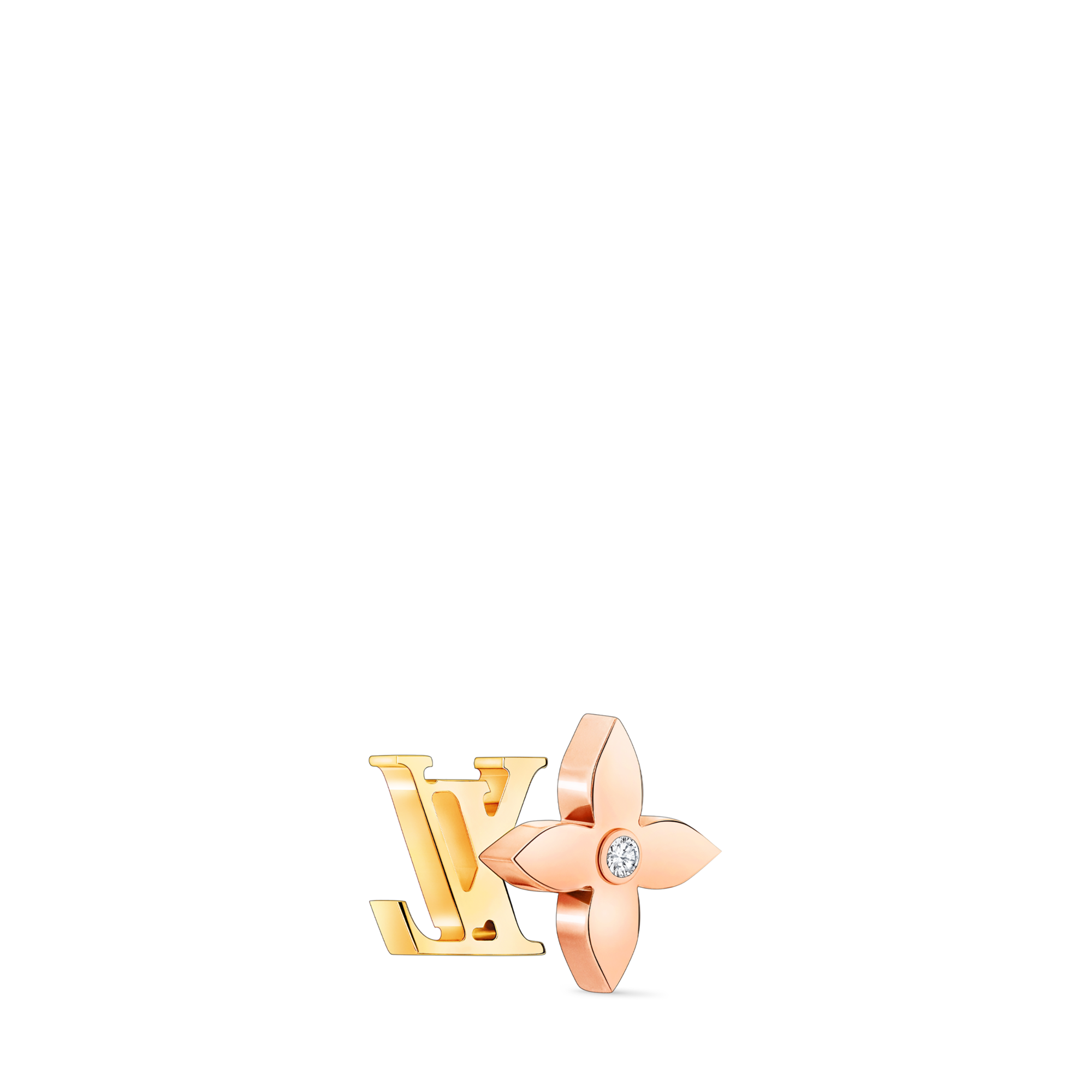  Categories Earrings Idylle Blossom Reversible Stud, Pink And Yellow Gold And Diamond - Per Unit | Louis Vuitton ® (Product zoom)