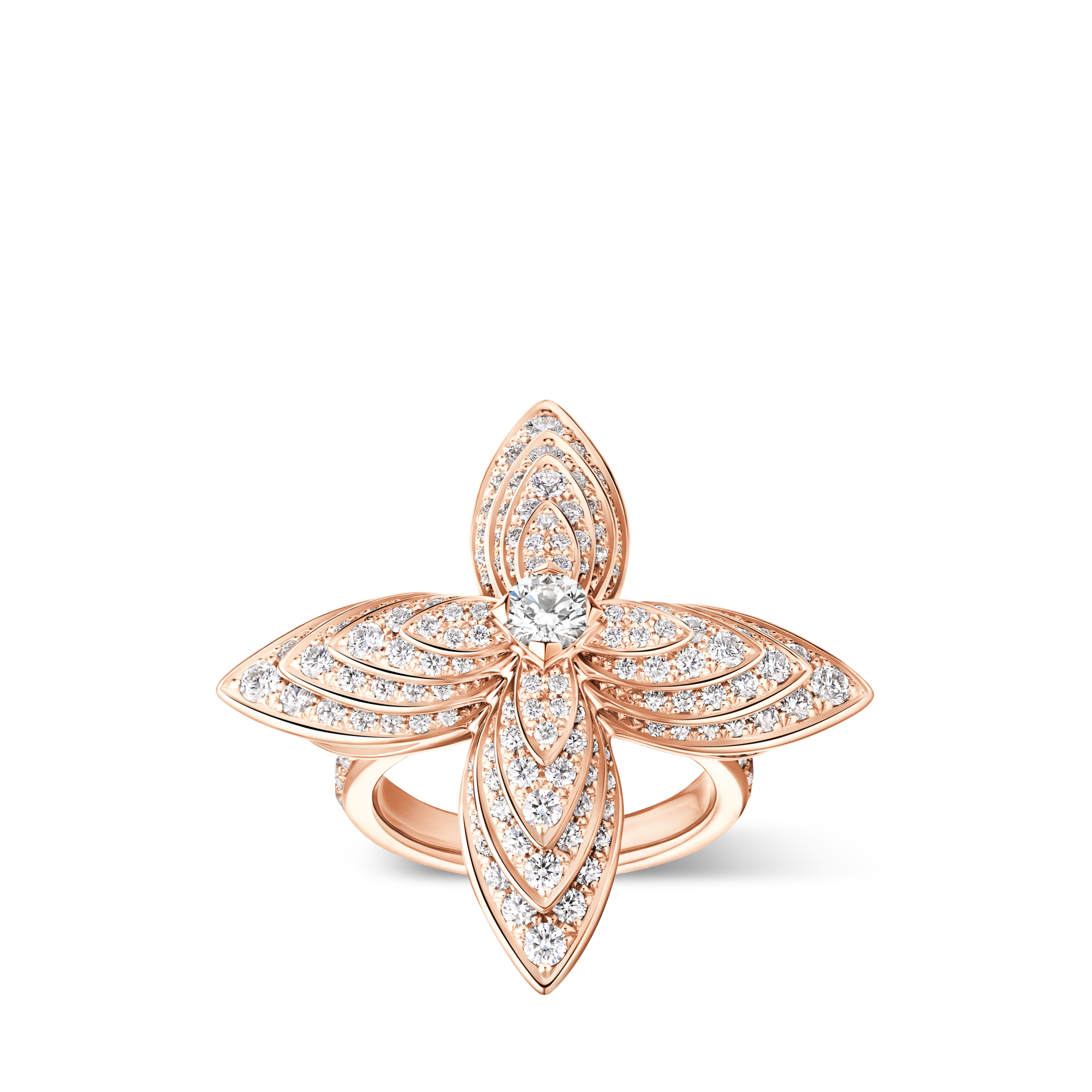  Jewelry Rings Idylle Blossom Ring, Rose Gold and Diamonds | Louis Vuitton ® (Product zoom)