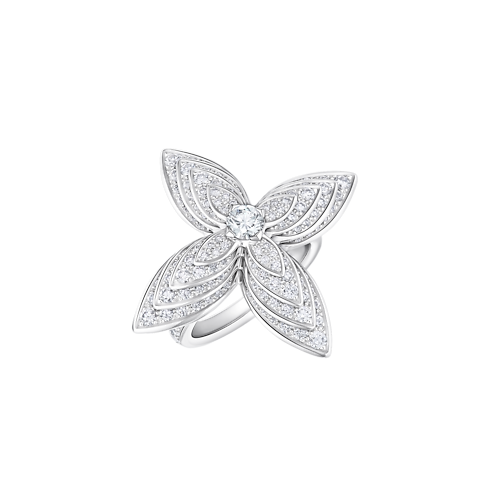 Jewelry Rings Idylle Blossom Ring, White Gold & Diamonds | Louis Vuitton ® (Product zoom)