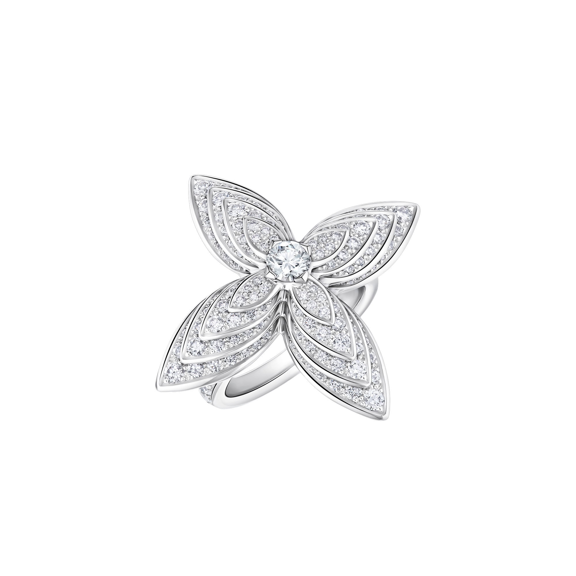  Jewelry Rings Idylle Blossom Ring, White Gold & Diamonds | Louis Vuitton ® (Product zoom)