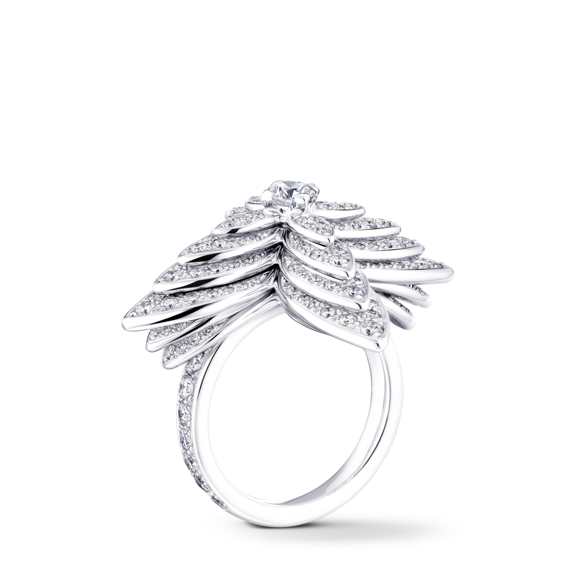  Jewelry Rings Idylle Blossom Ring, White Gold & Diamonds | Louis Vuitton ® (Product zoom)