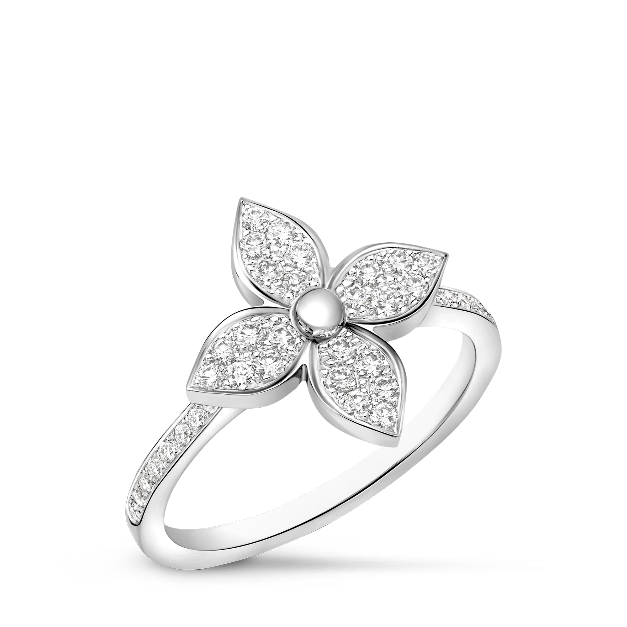 Idylle Blossom Ring, White Gold And Diamonds