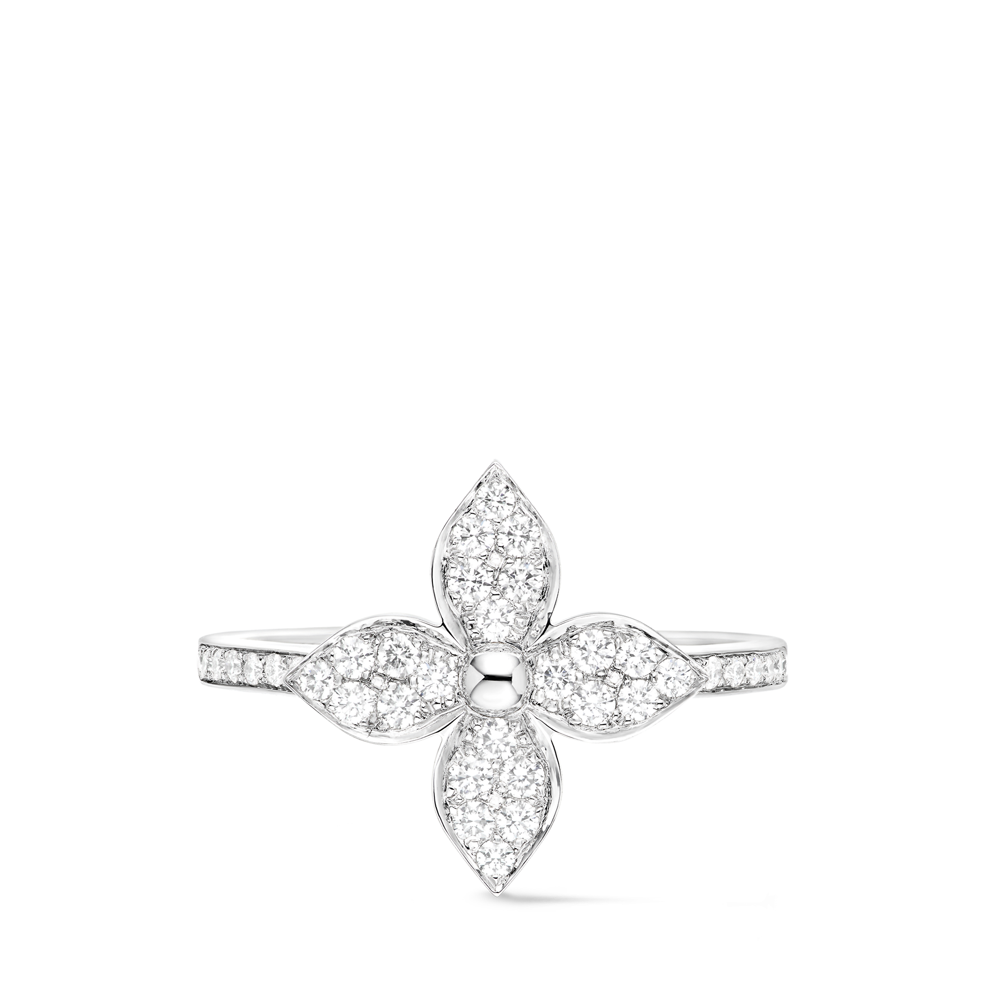 Idylle Blossom Ring, White Gold And Diamonds