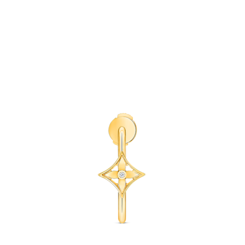 Categories Earrings Idylle Blossom Small Hoop, Yellow Gold And Diamond - Per Unit | Louis Vuitton ® (Product zoom)