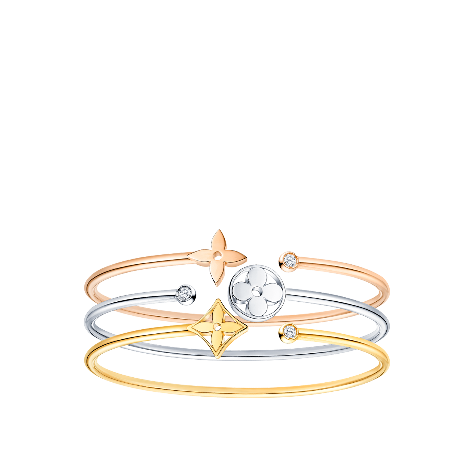 Idylle Blossom Twist Bracelet, Pink Gold