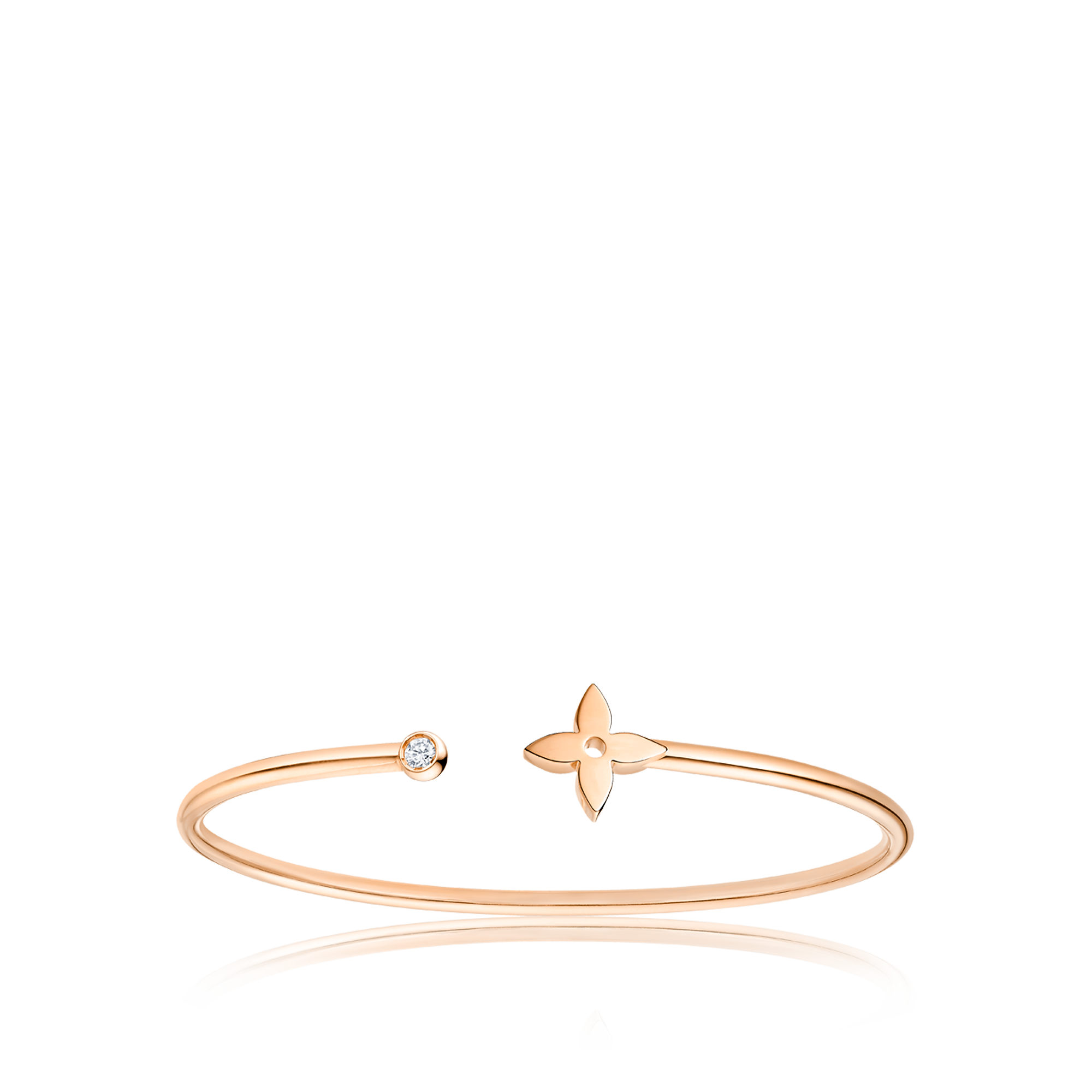 Idylle Blossom Twist Bracelet, Pink Gold