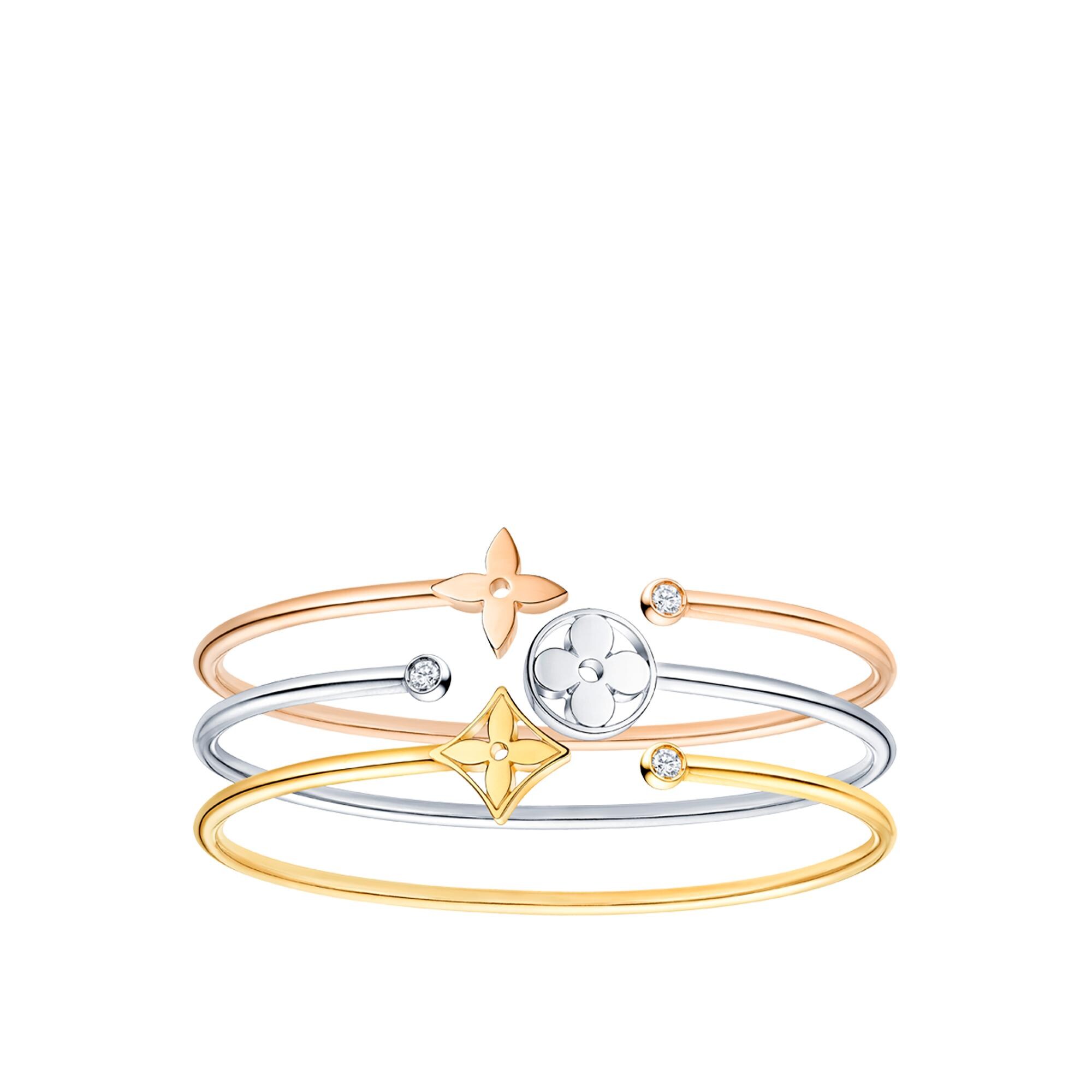  Categories All Fine Jewelry Idylle Blossom Twist Bracelet, White Gold | Louis Vuitton ® (Product zoom)
