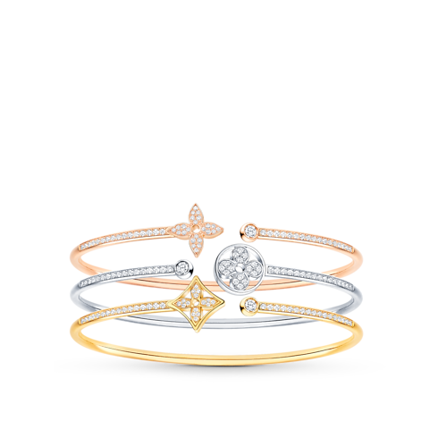 Categories All Fine Jewelry Idylle Blossom Twist Bracelet, White Gold And Diamonds | Louis Vuitton ® (Product zoom)