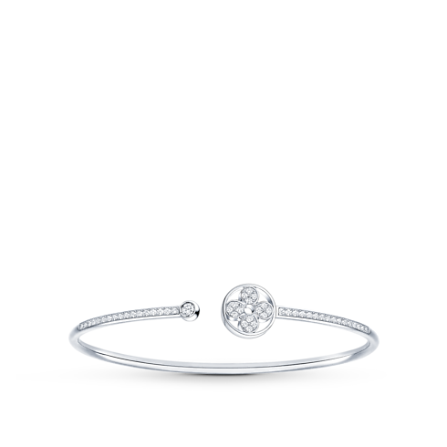 Categories All Fine Jewelry Idylle Blossom Twist Bracelet, White Gold And Diamonds | Louis Vuitton ® (Product zoom)