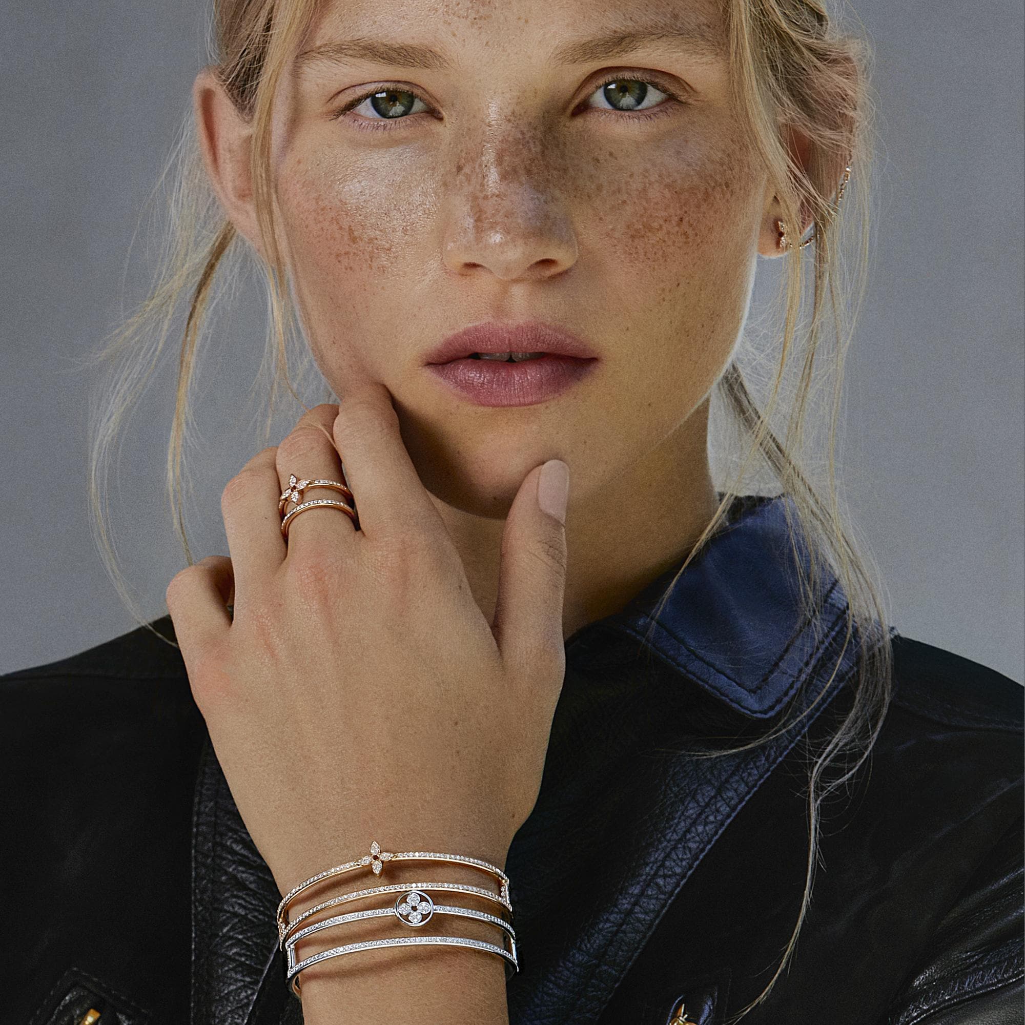  Categories All Fine Jewelry Idylle Blossom Two-Row Bracelet, Pink Gold And Diamonds | Louis Vuitton ® (Product zoom)
