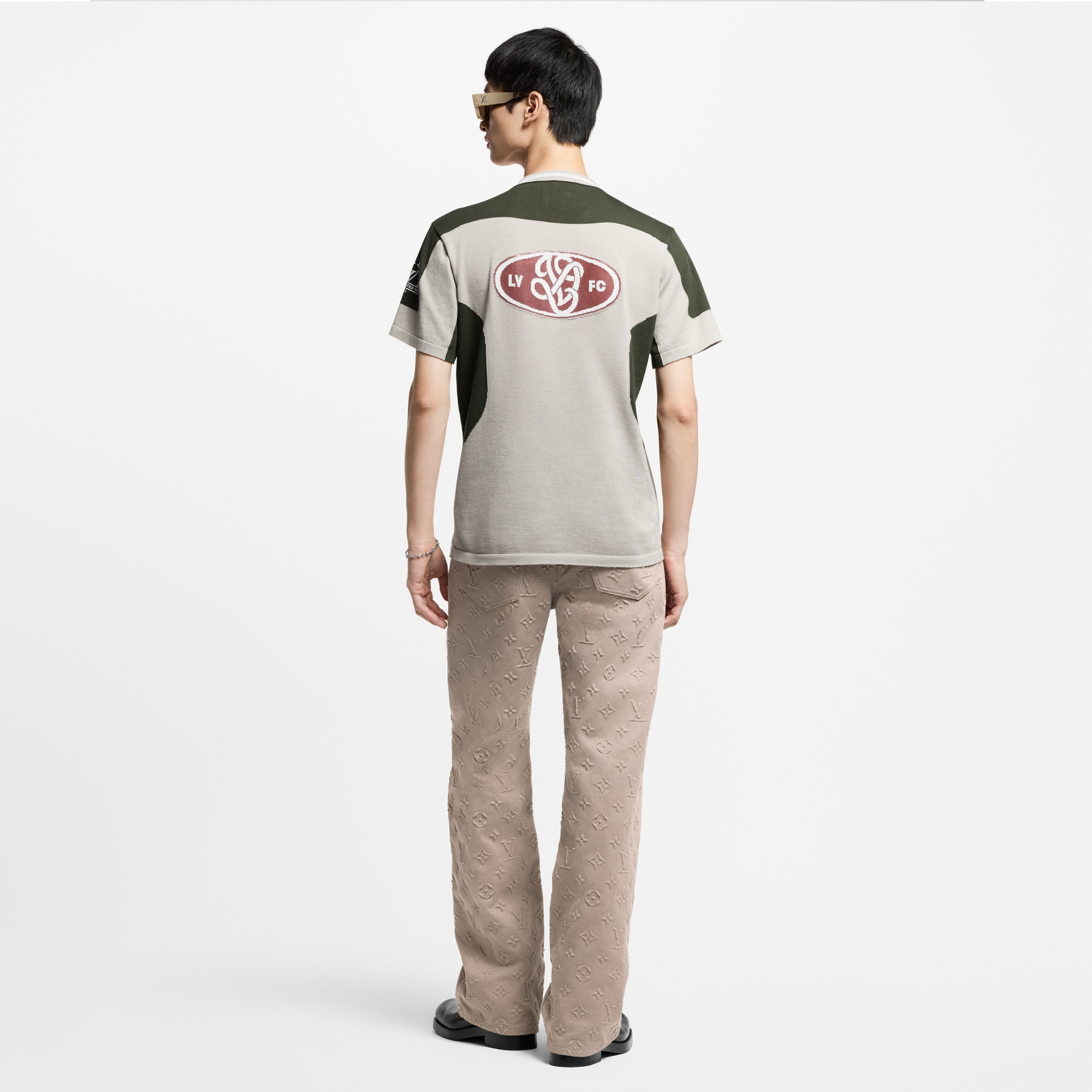  Ready-to-Wear All Ready-to-Wear Intarsia Short-Sleeved V-Neck Top | Louis Vuitton ® (Product zoom)