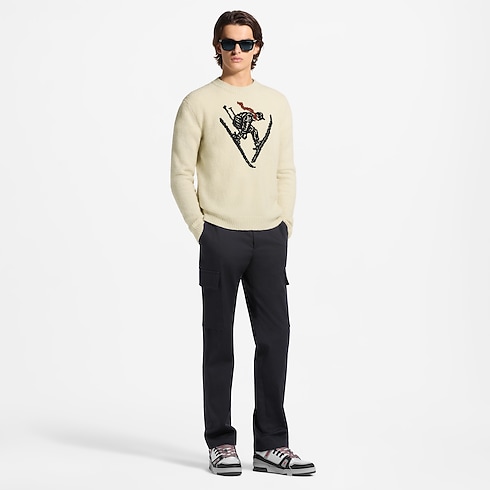 Ready-to-Wear All Ready-to-Wear Intarsia Signature Long-Sleeved Pullover | Louis Vuitton ® (Product zoom)