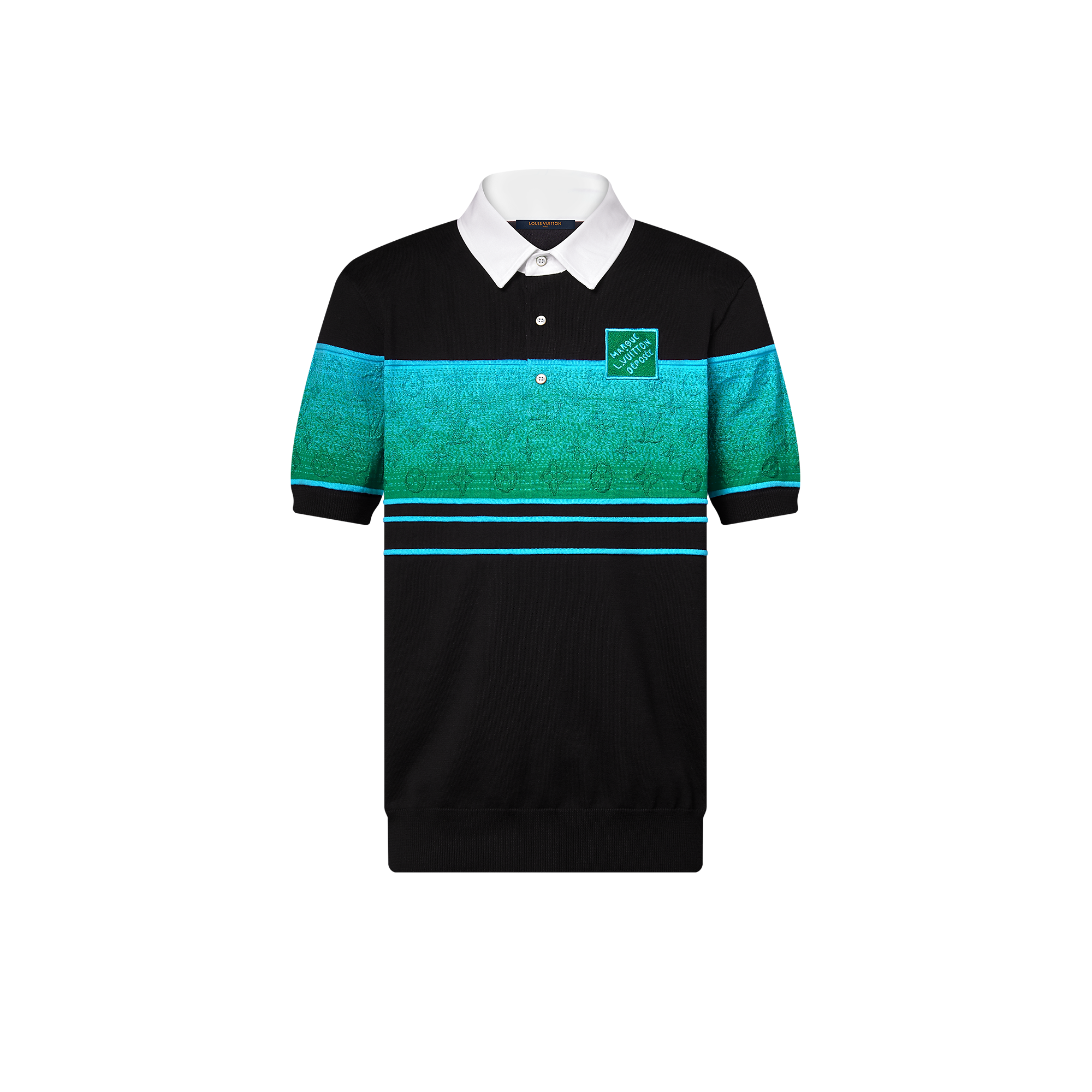 Iridescent Jacquard Short-Sleeved Polo