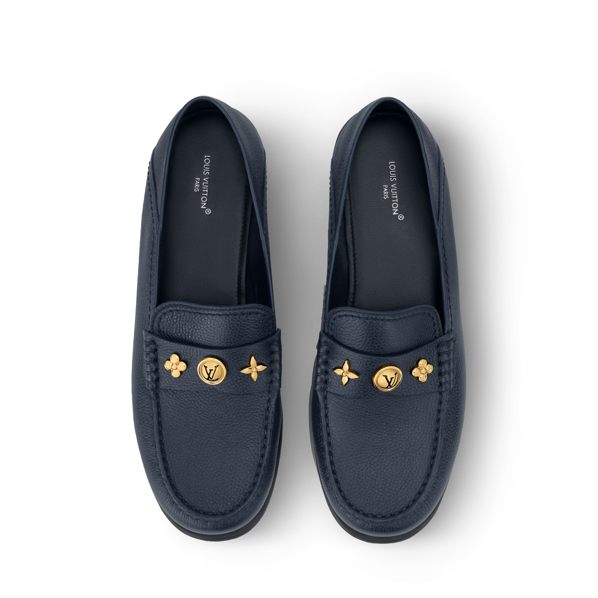 Louis Vuitton  Major Loafers Monogram Navy Blue Calfskin Leather Men\'s US 9 Major Loafer - Men - Shoes | LOUIS VUITTON ® main image 3