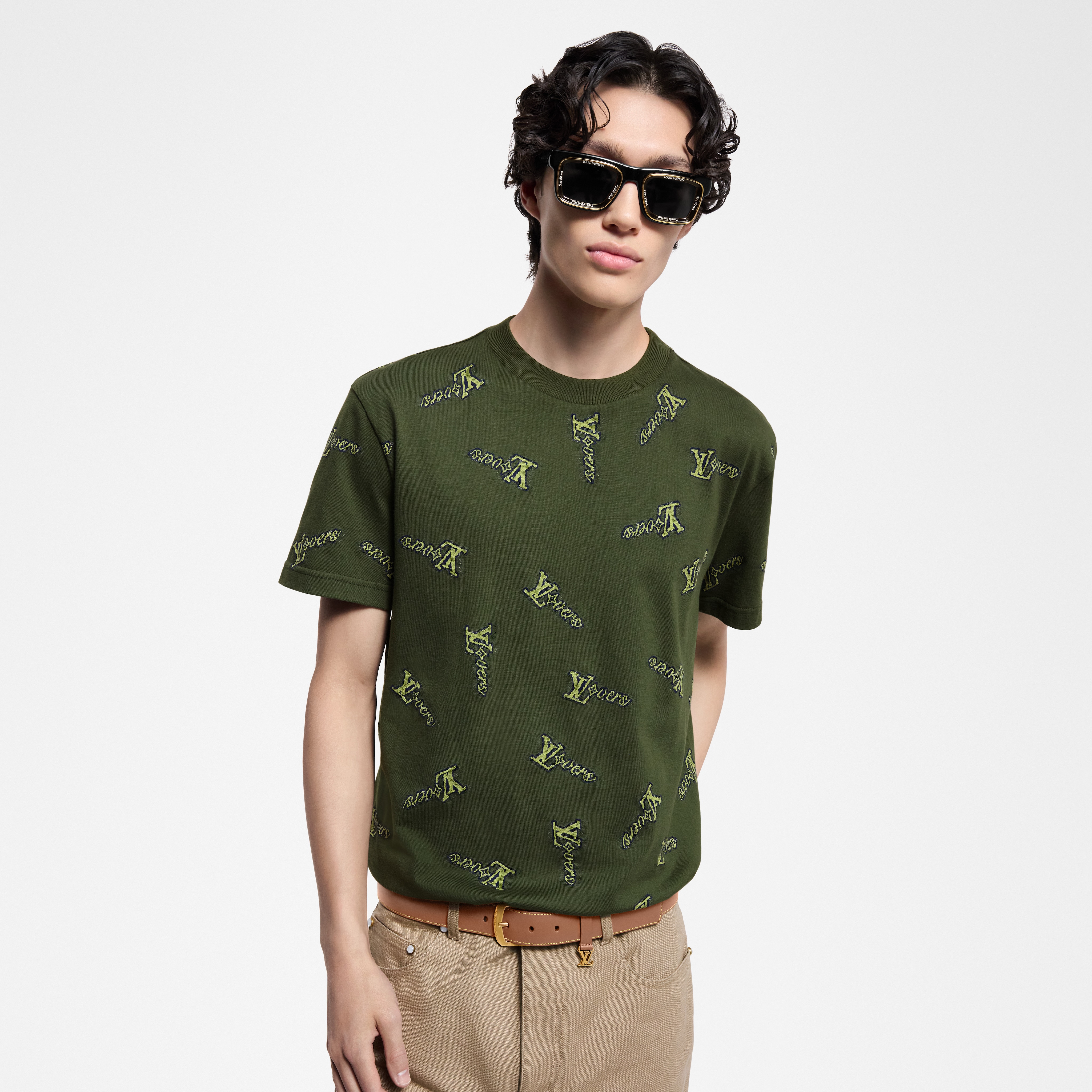  Ready-to-Wear T-Shirts and Polos Jacquard Cotton T-Shirt | Louis Vuitton ® (Product zoom)