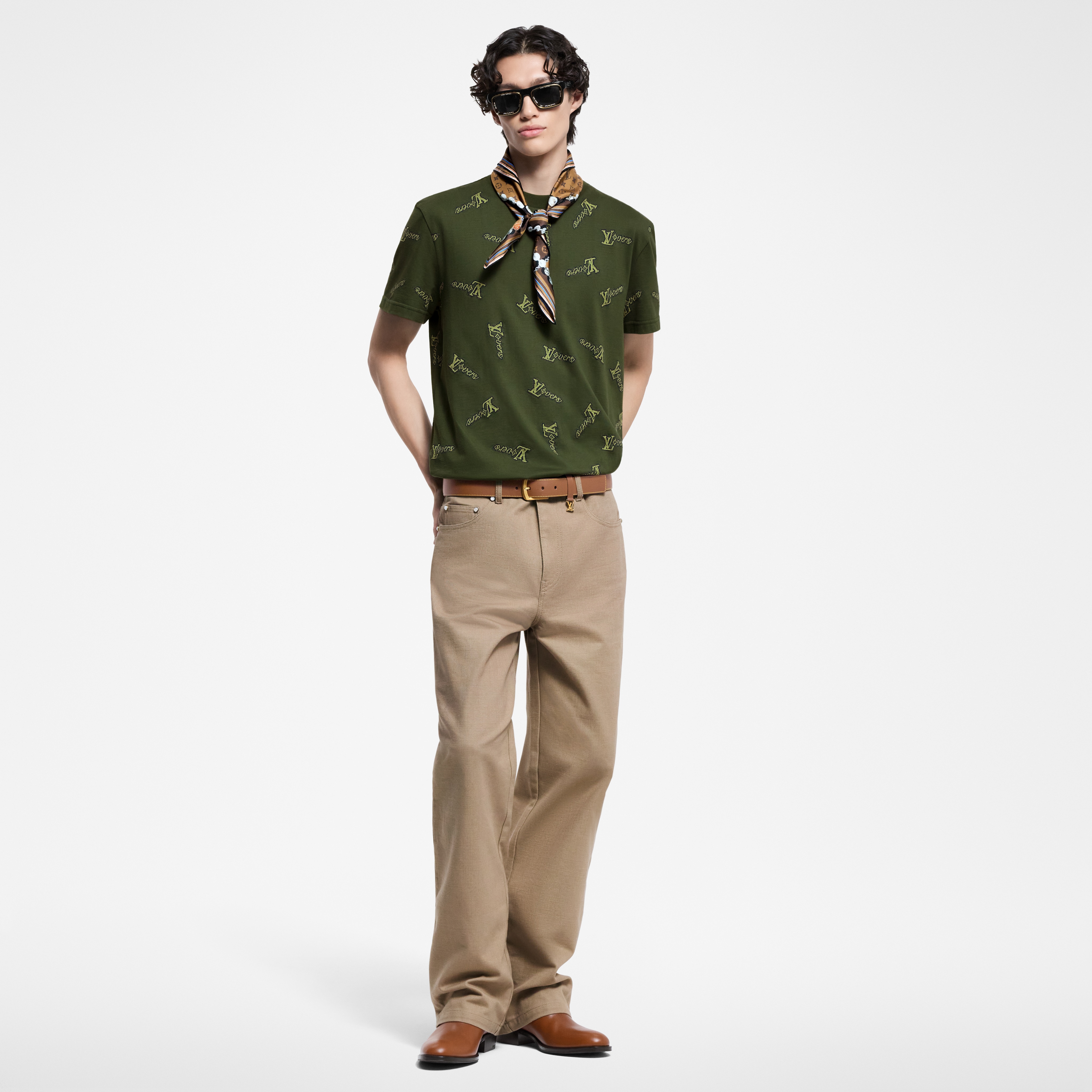  Ready-to-Wear T-Shirts and Polos Jacquard Cotton T-Shirt | Louis Vuitton ® (Product zoom)
