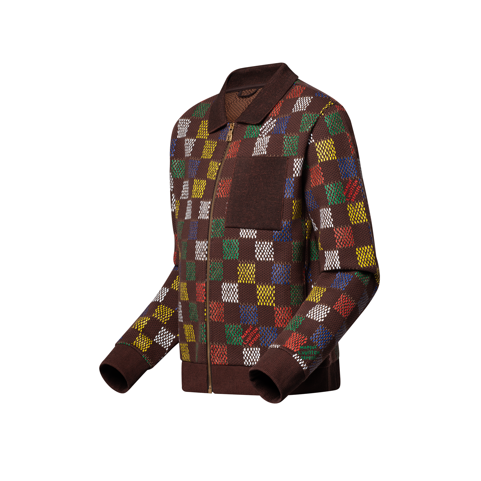  Ready-to-Wear All Ready-to-Wear Jacquard Damier Cotton Jersey Blouson | Louis Vuitton ® (Product zoom)