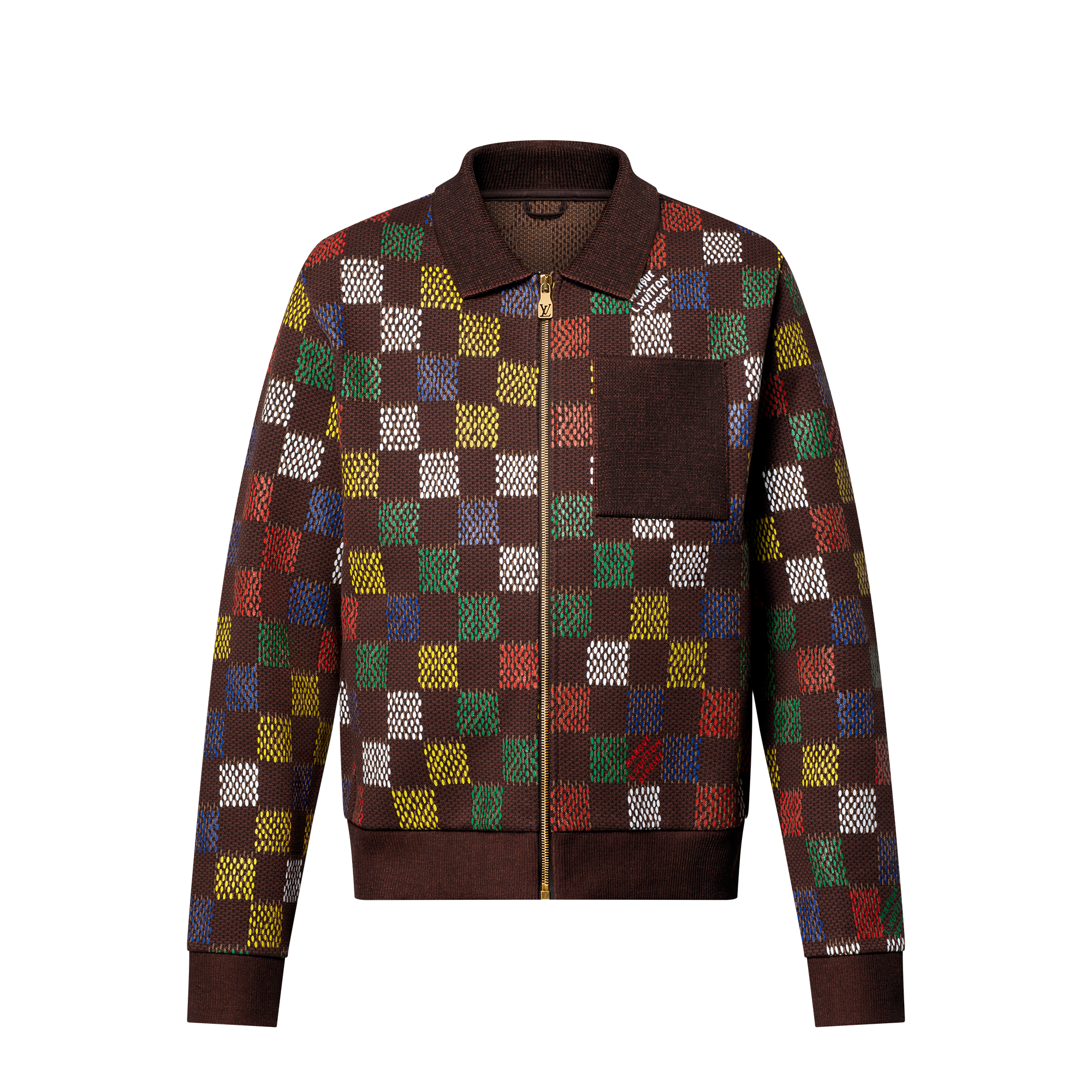  Ready-to-Wear All Ready-to-Wear Jacquard Damier Cotton Jersey Blouson | Louis Vuitton ® (Product zoom)