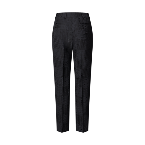 Ready-to-Wear Pants Jacquard Damier Wool-Silk Blend Cigarette Pants | Louis Vuitton ® (Product zoom)