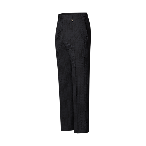 Ready-to-Wear Pants Jacquard Damier Wool-Silk Blend Cigarette Pants | Louis Vuitton ® (Product zoom)