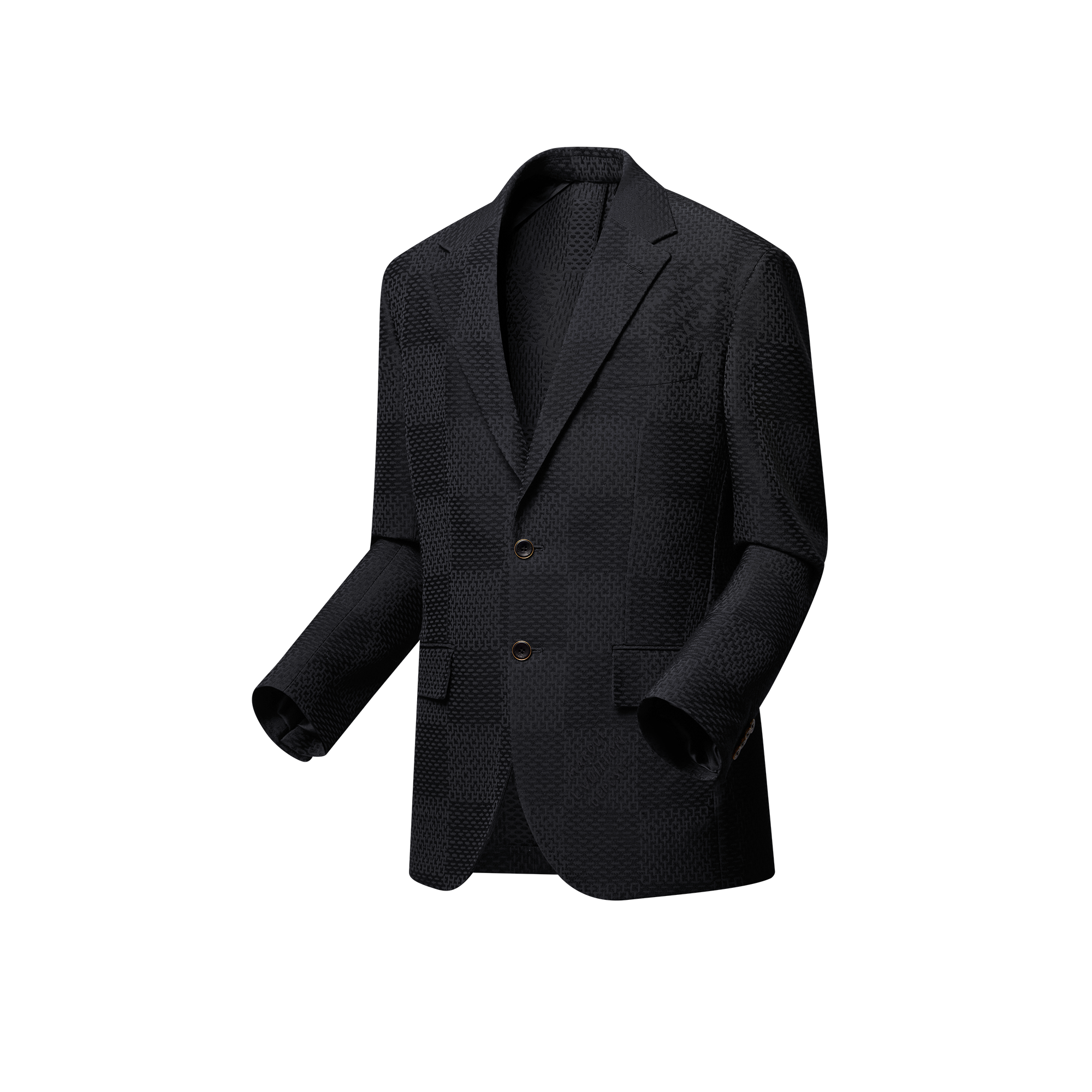  Ready-to-Wear Blazers and Jackets Jacquard Damier Wool-Silk Blend Napolitana Jacket | Louis Vuitton ® (Product zoom)