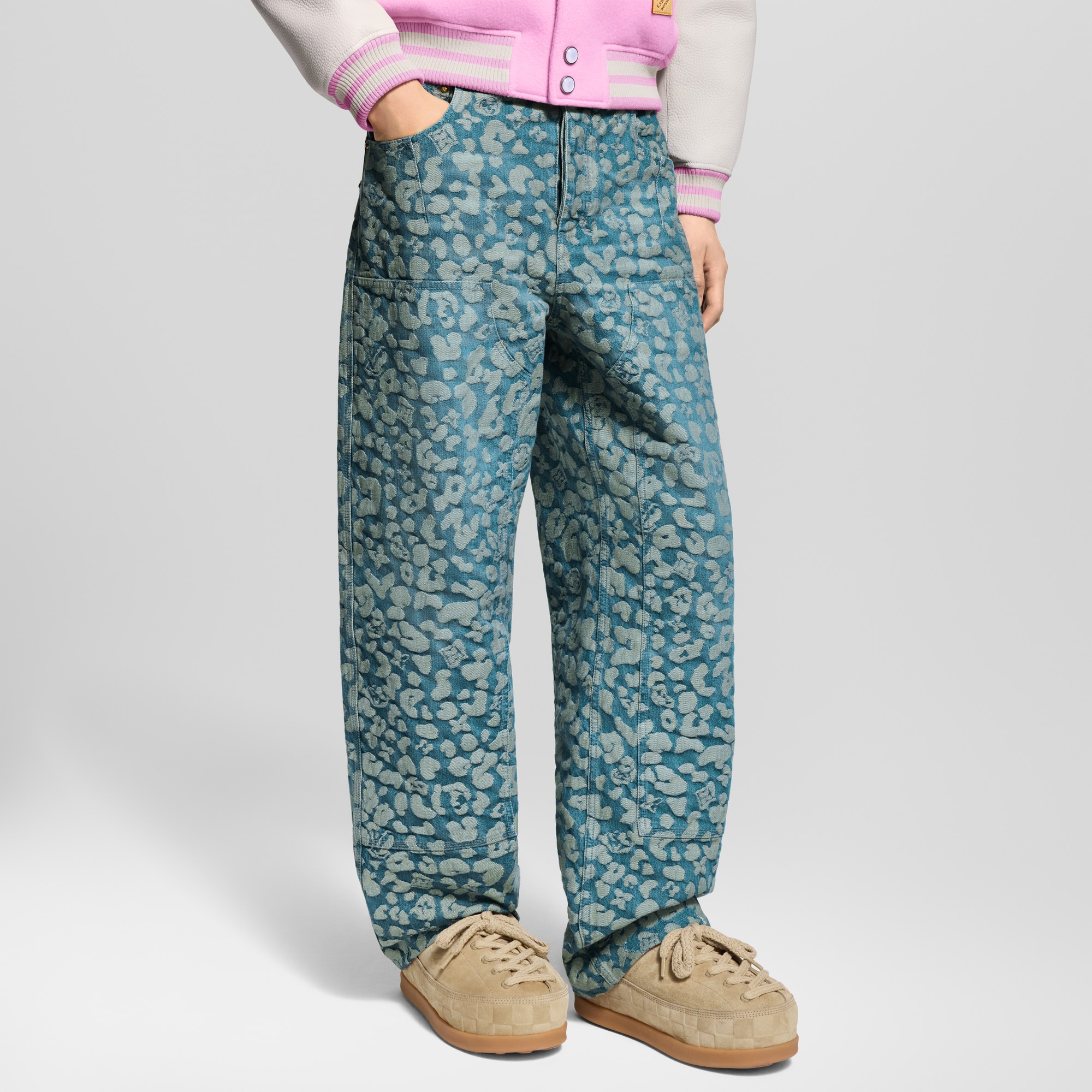  Ready-to-Wear Denim Jacquard Workwear Denim Pants | Louis Vuitton ® (Product zoom)