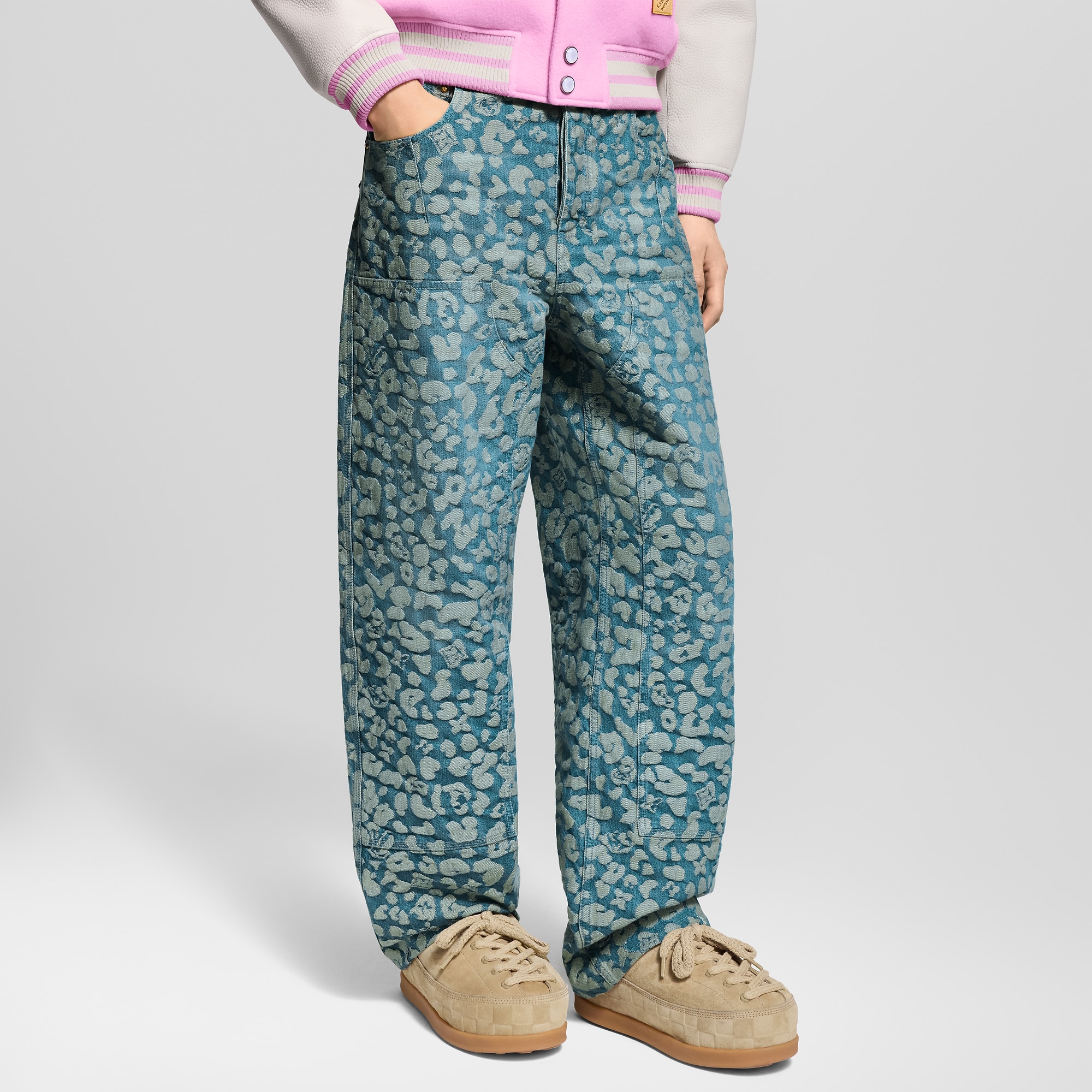 Jacquard Workwear Denim Pants