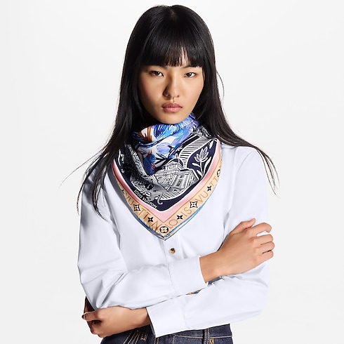 S00 Accessories Silk Squares and Bandeaus Jardin Des Plantes Square 90 | Louis Vuitton ® (Product zoom)