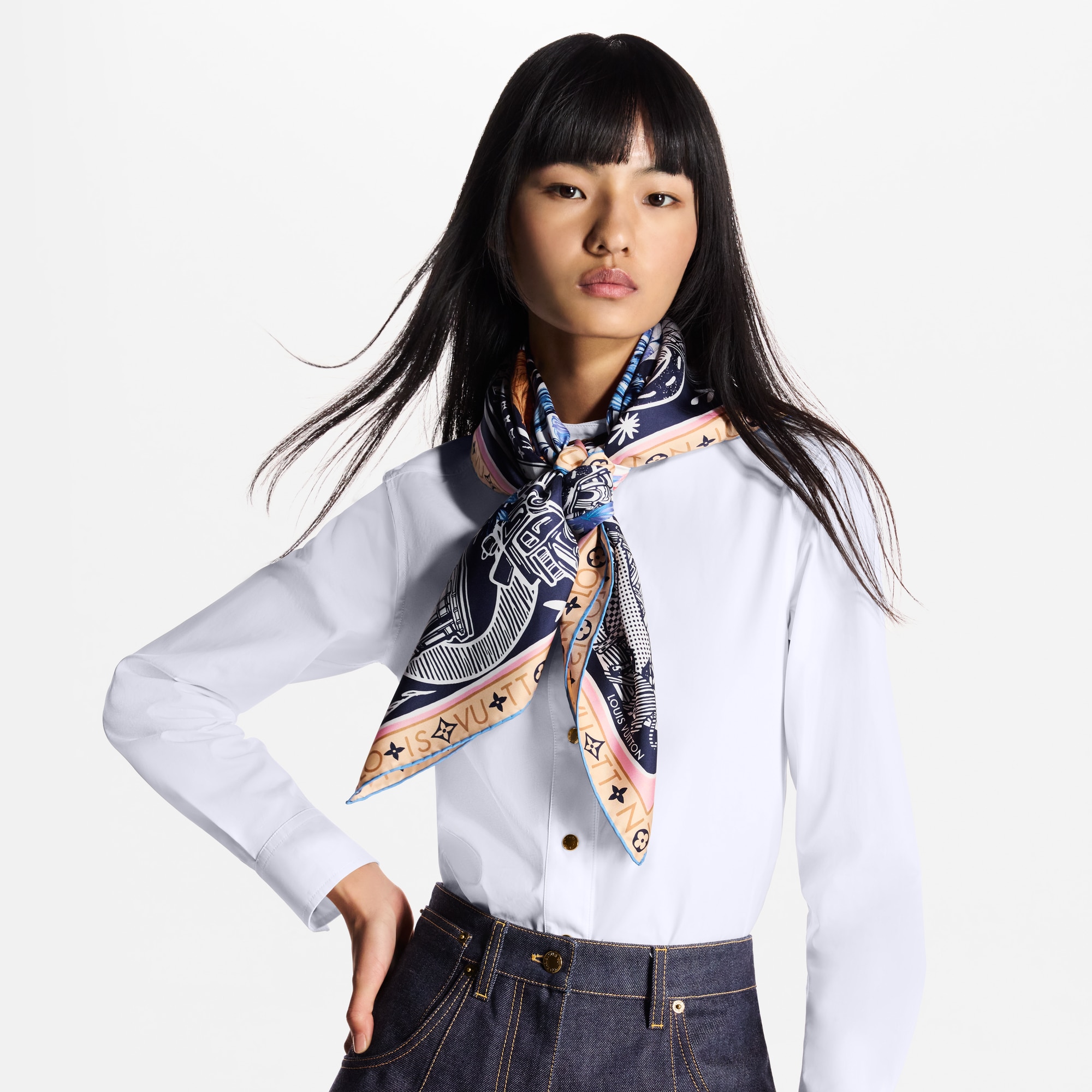 S00 Accessories Silk Squares and Bandeaus  Jardin Des Plantes Square 90 | Louis Vuitton ® (Product zoom)